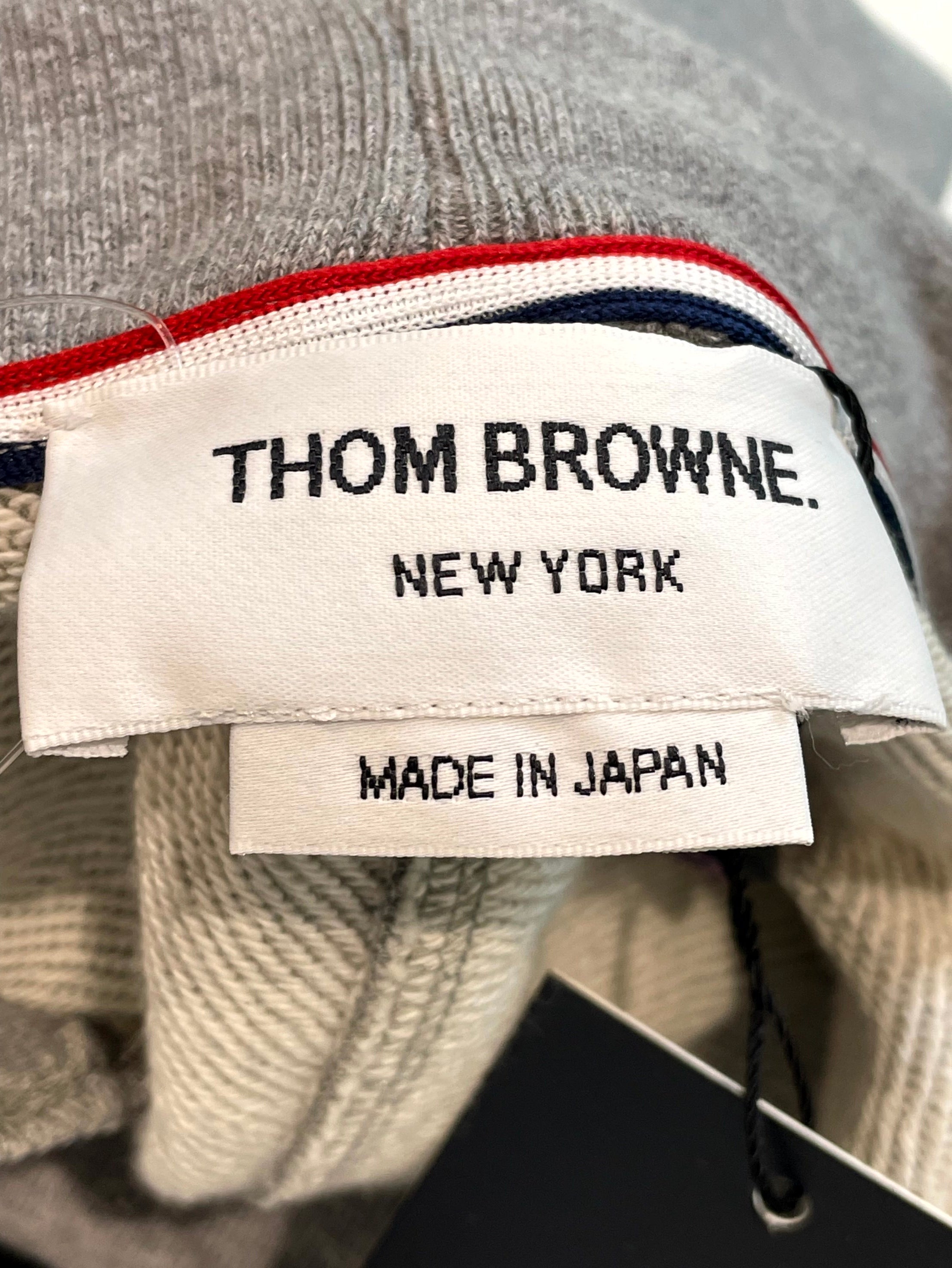 Thom Browne Stripe Sweat Grey & White Shorts