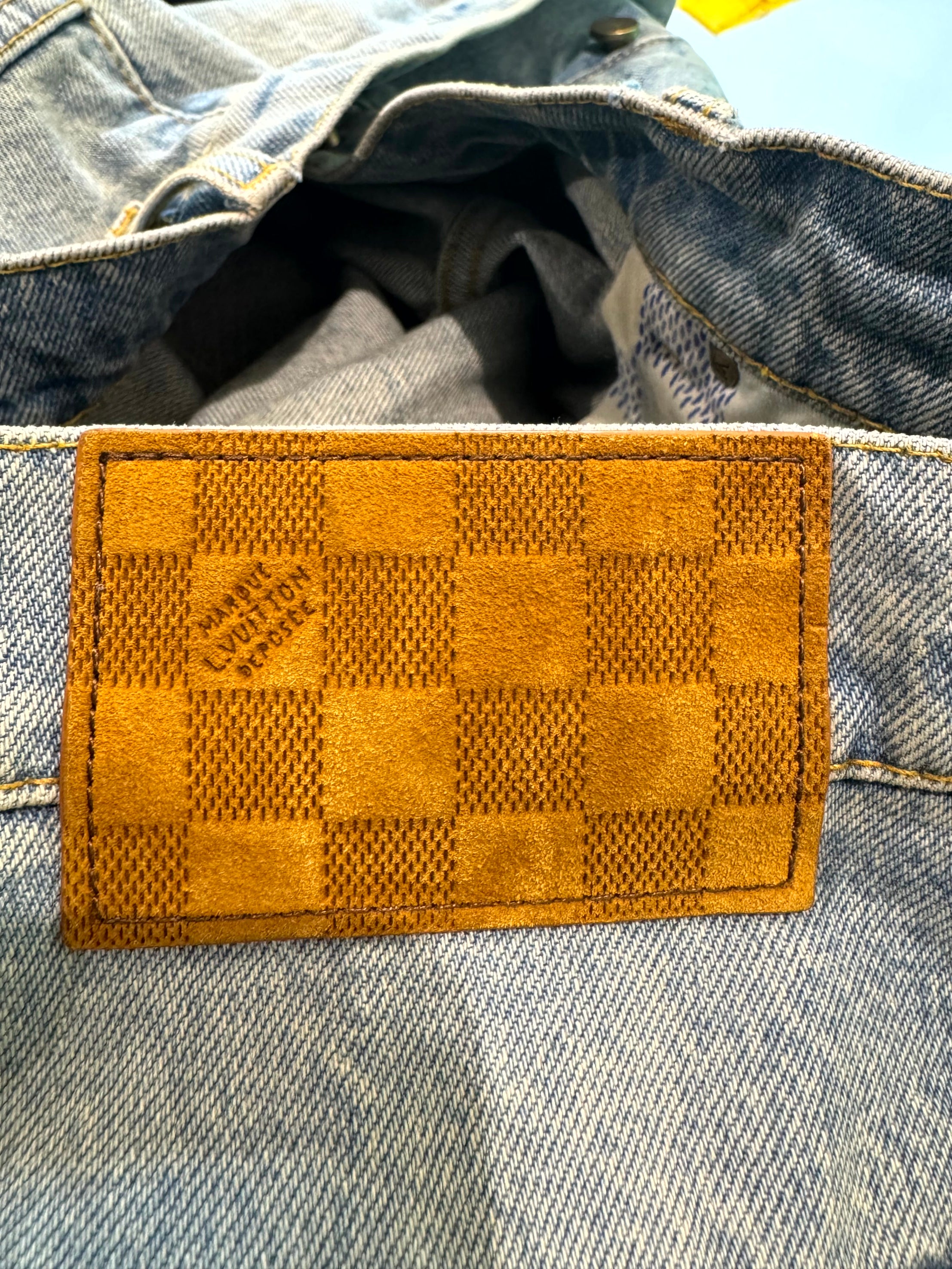 Louis Vuitton Pharell Wide Leg Denim Light Wash Jeans