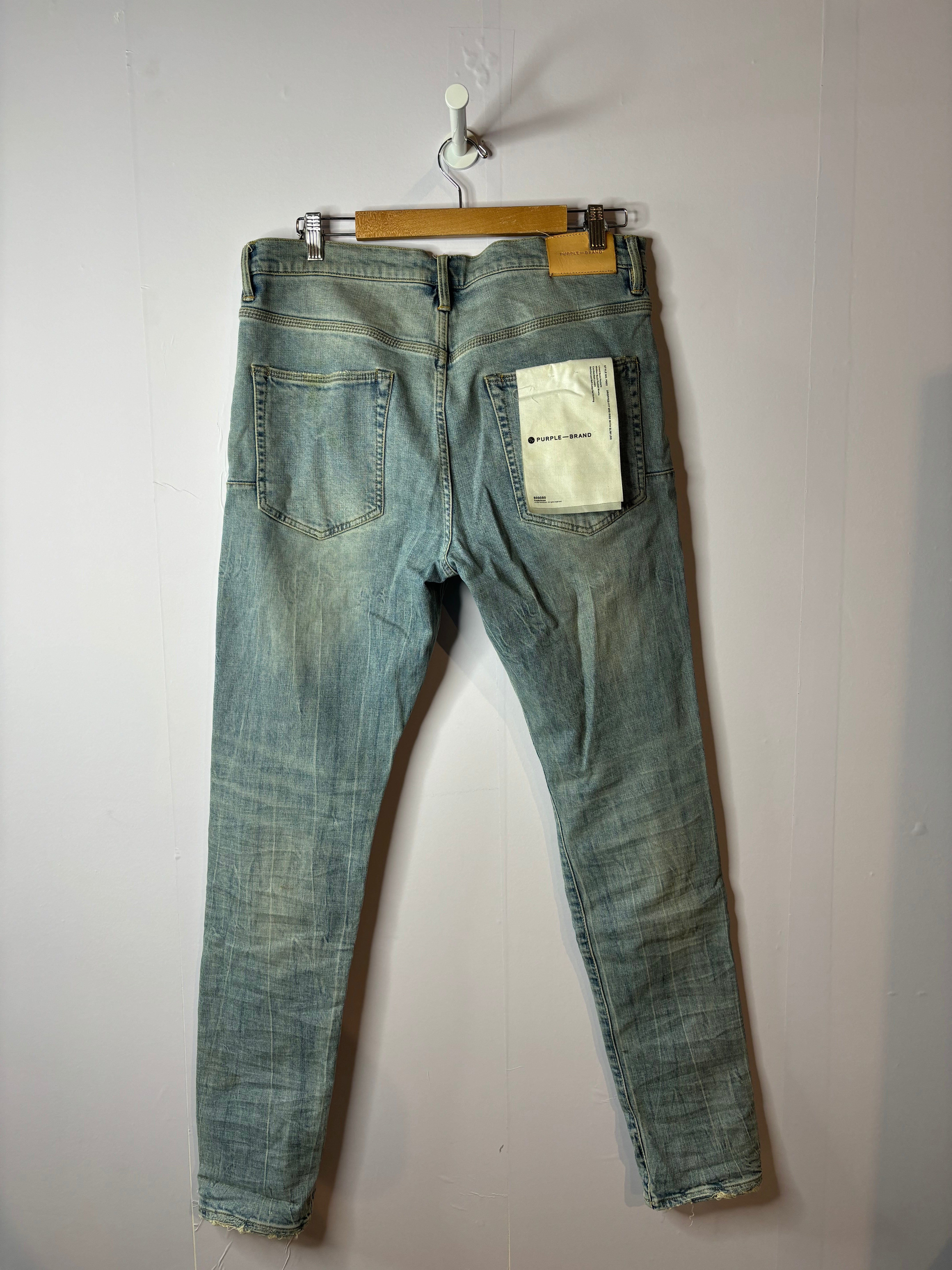 Purple Jeans Light Wash Blue