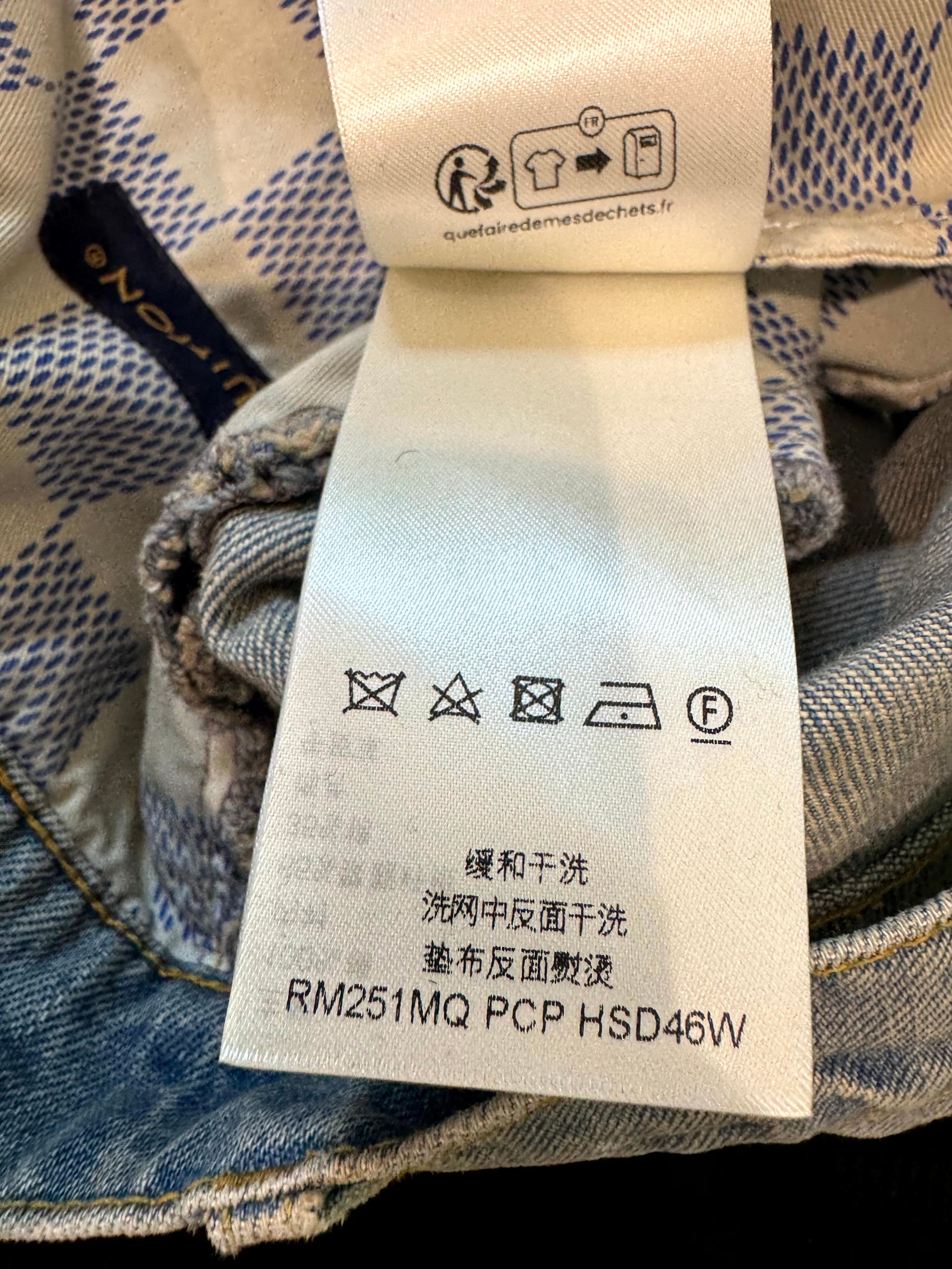 Louis Vuitton Pharell Wide Leg Denim Light Wash Jeans