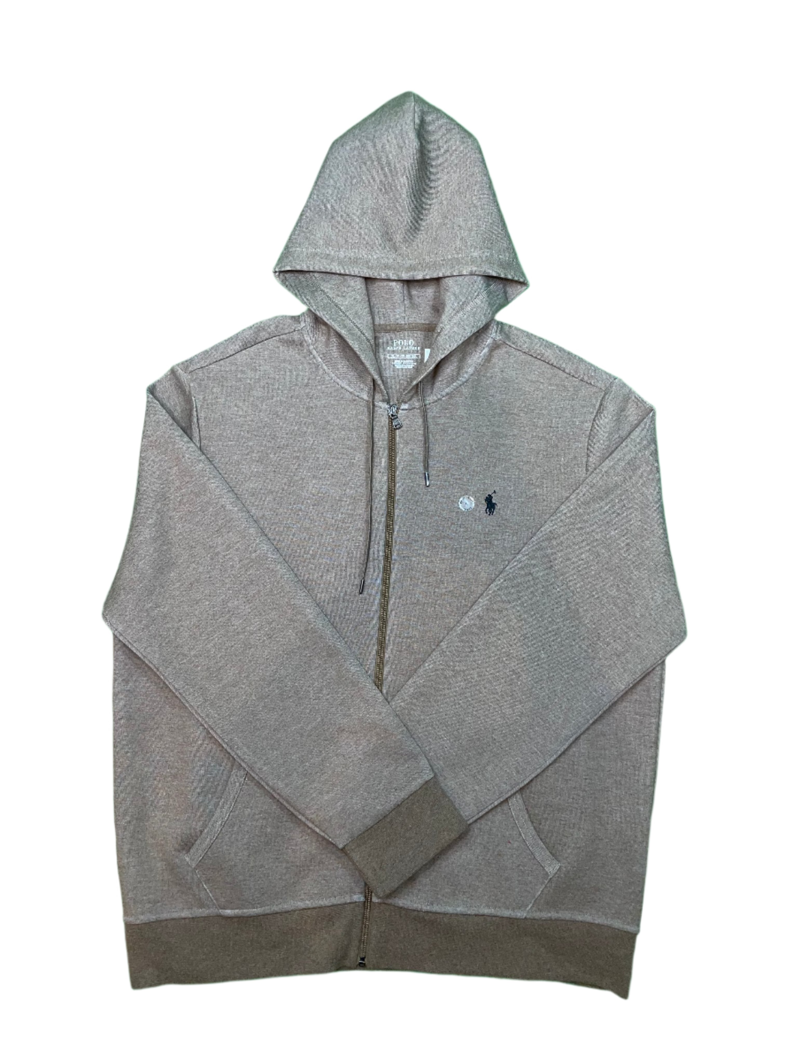 Polo Brown Zip Up Hoodie