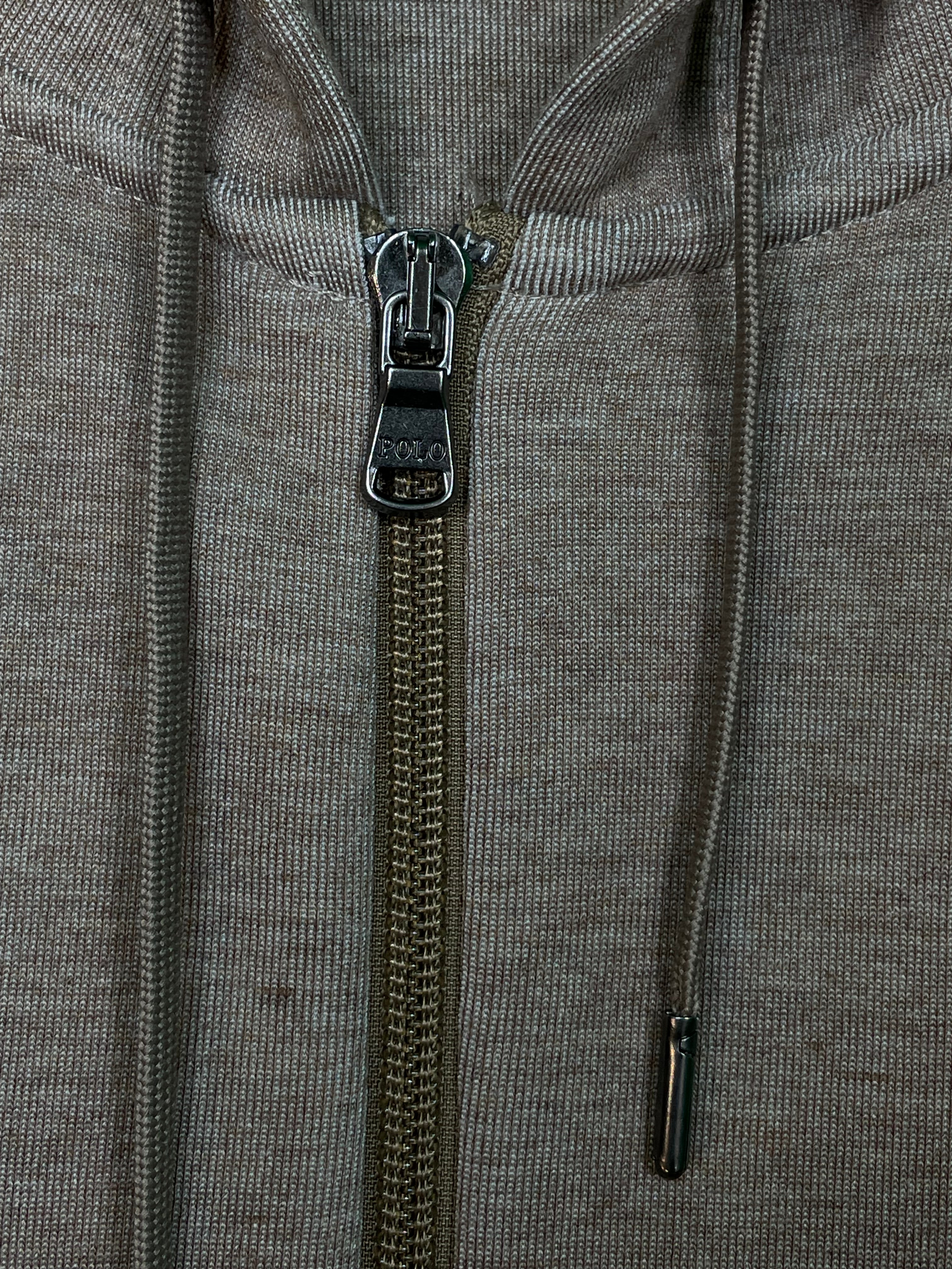 Polo Brown Zip Up Hoodie