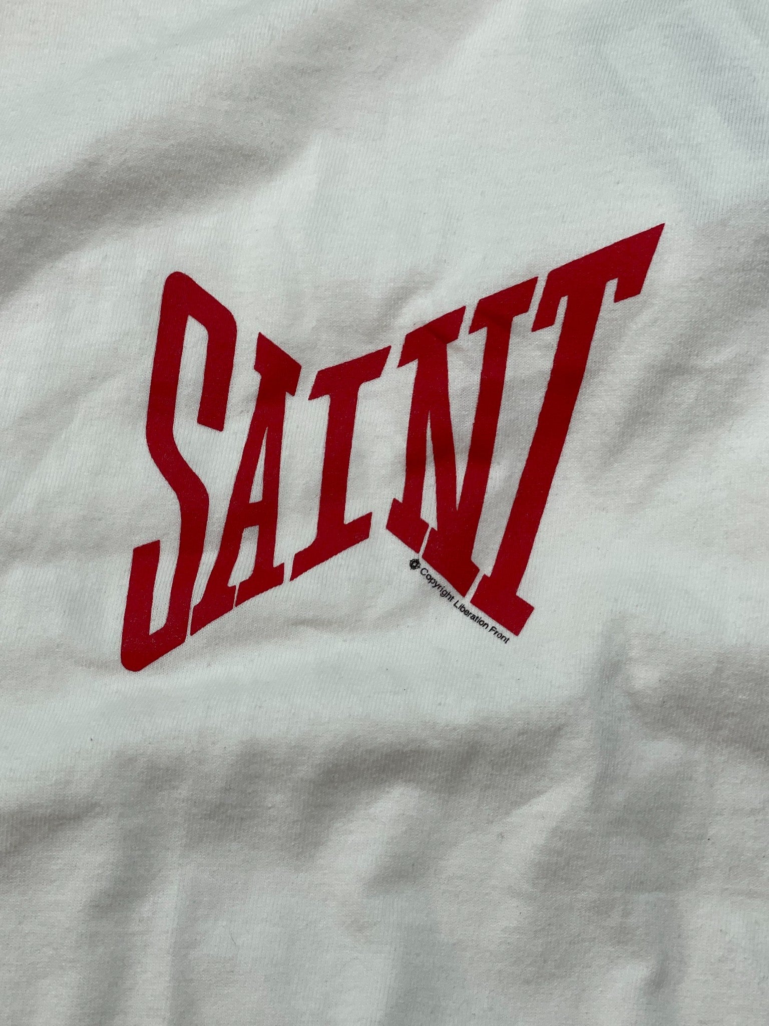 Saint Mx6 Chest Logo White & Red Tee