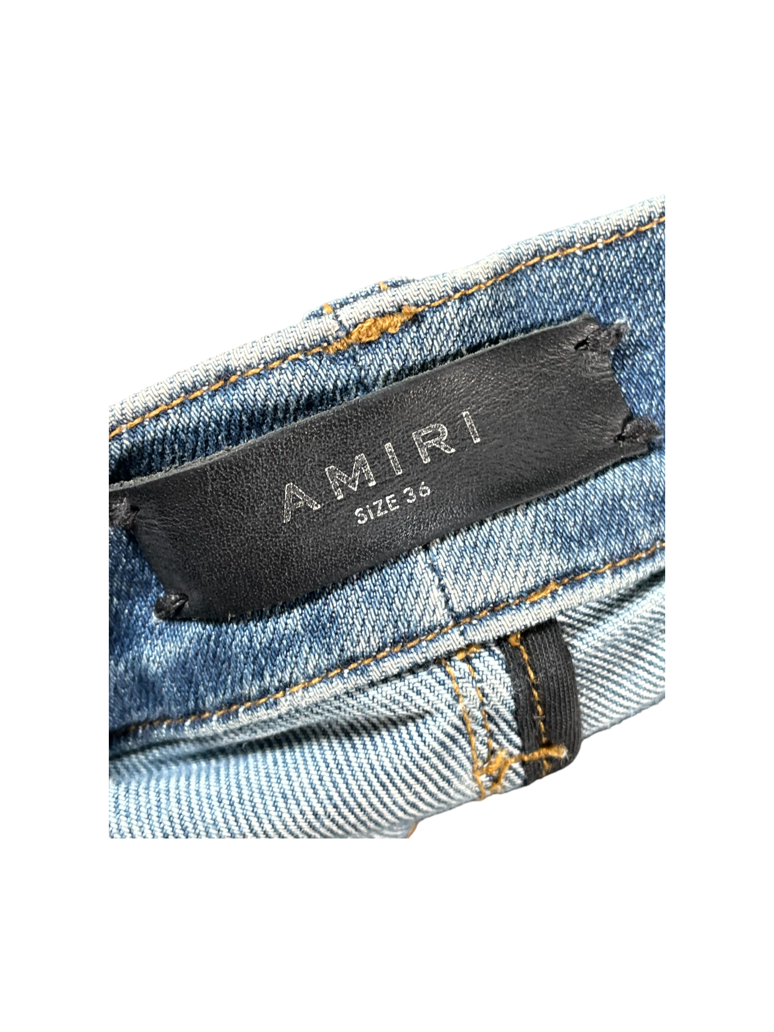 Amiri MX1 OG Patch Dark Wash & Black Jeans