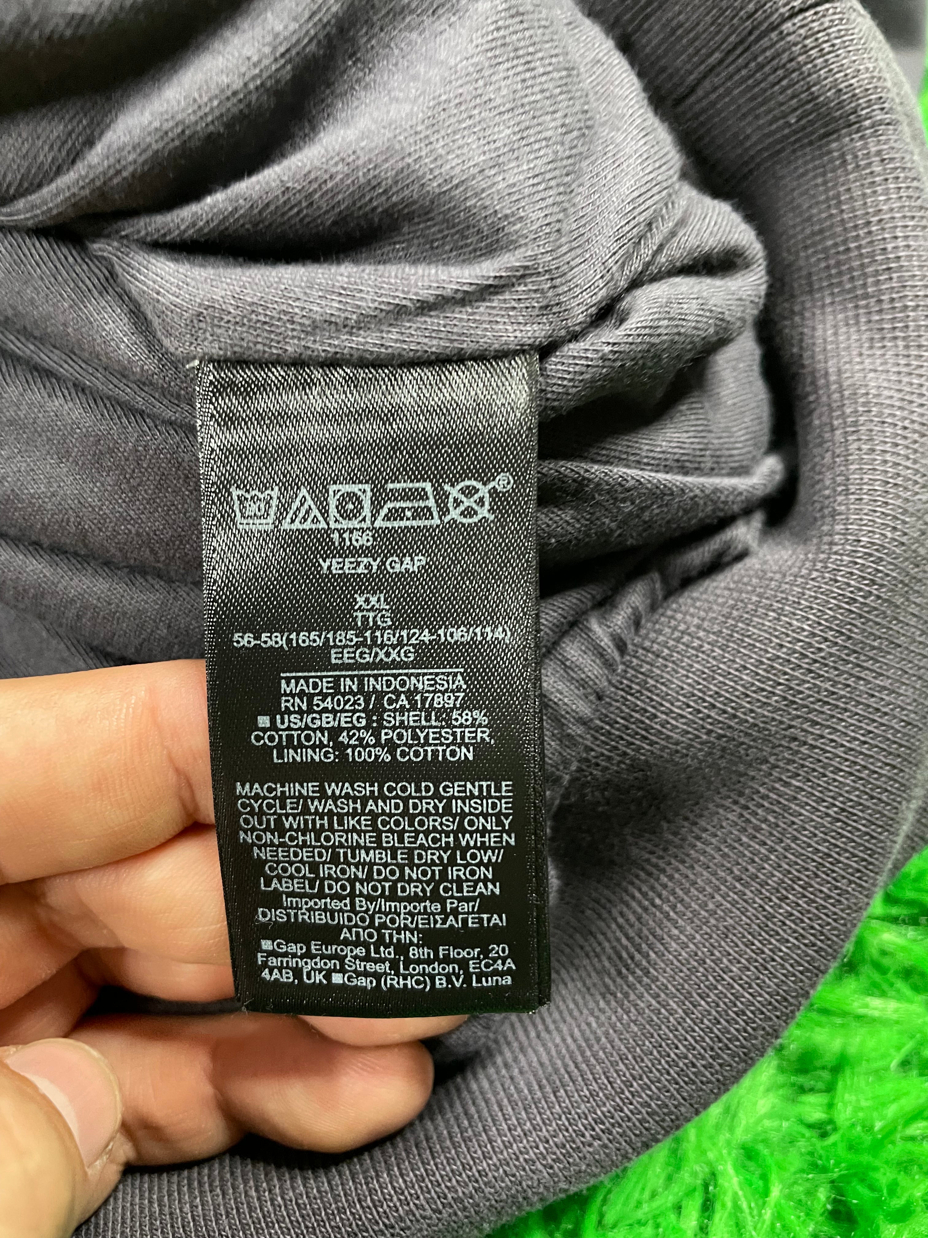 YZY Gap Dove Hoodie Dark Grey size:XXL New