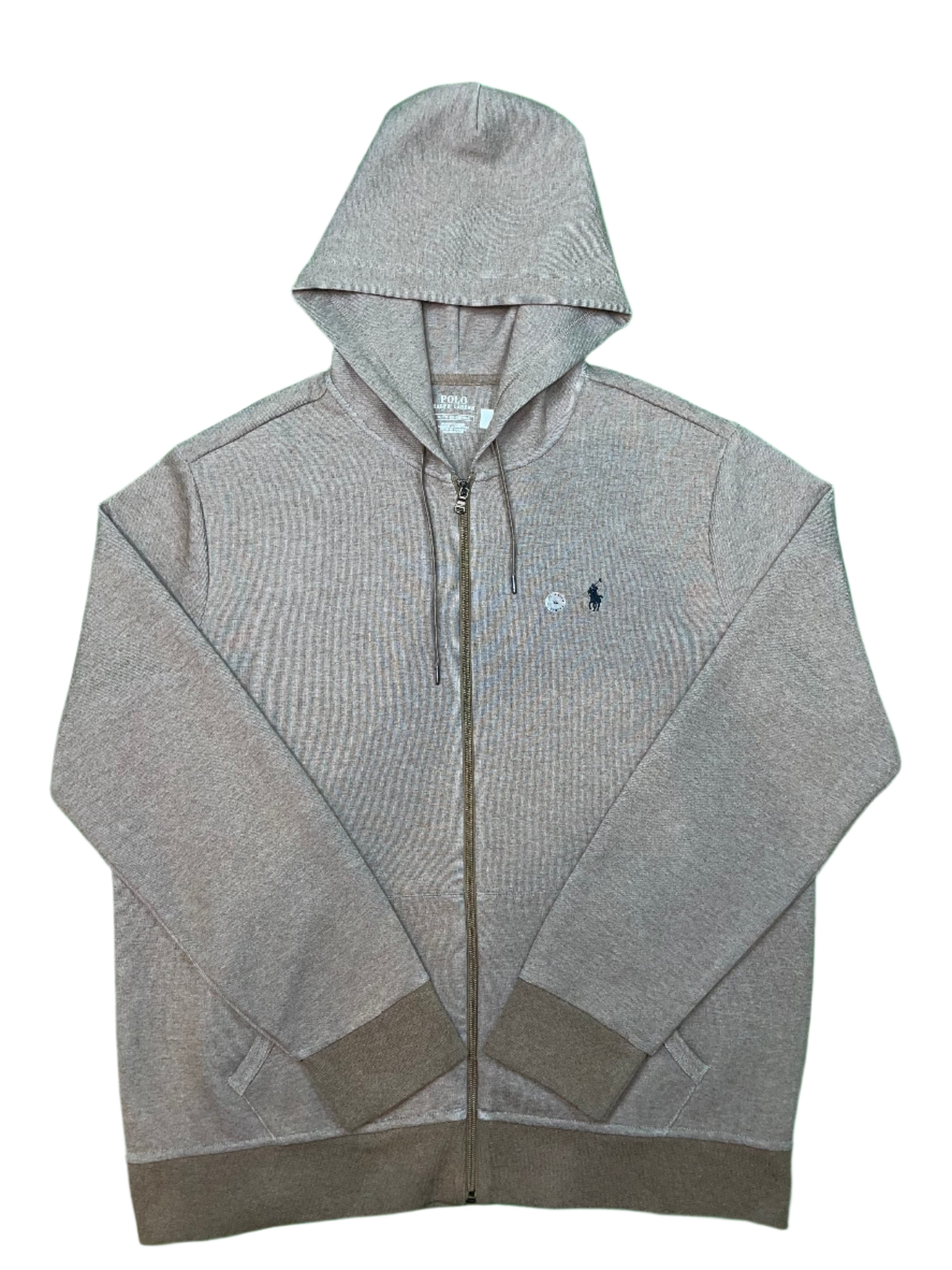 Polo Brown Zip Up Hoodie