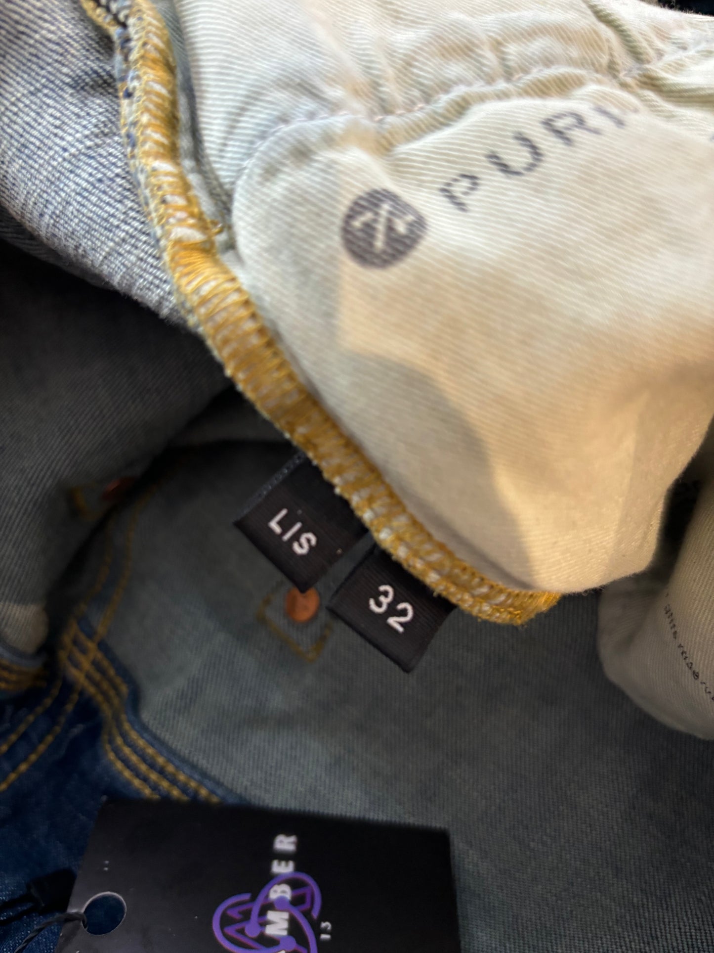 Purple Jeans Blue Dark Wash Plain