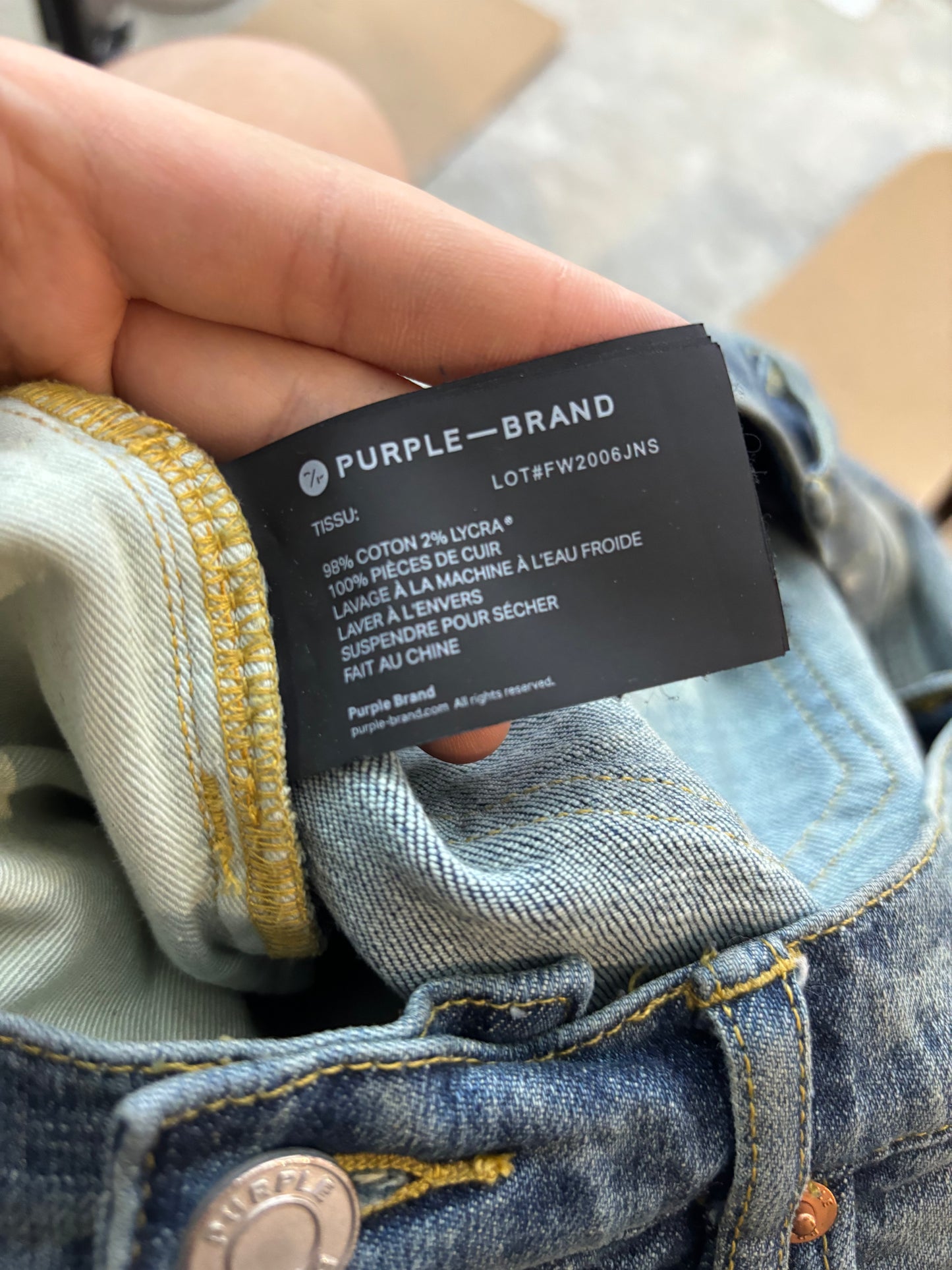 Purple Jeans Blue Dark Wash Plain