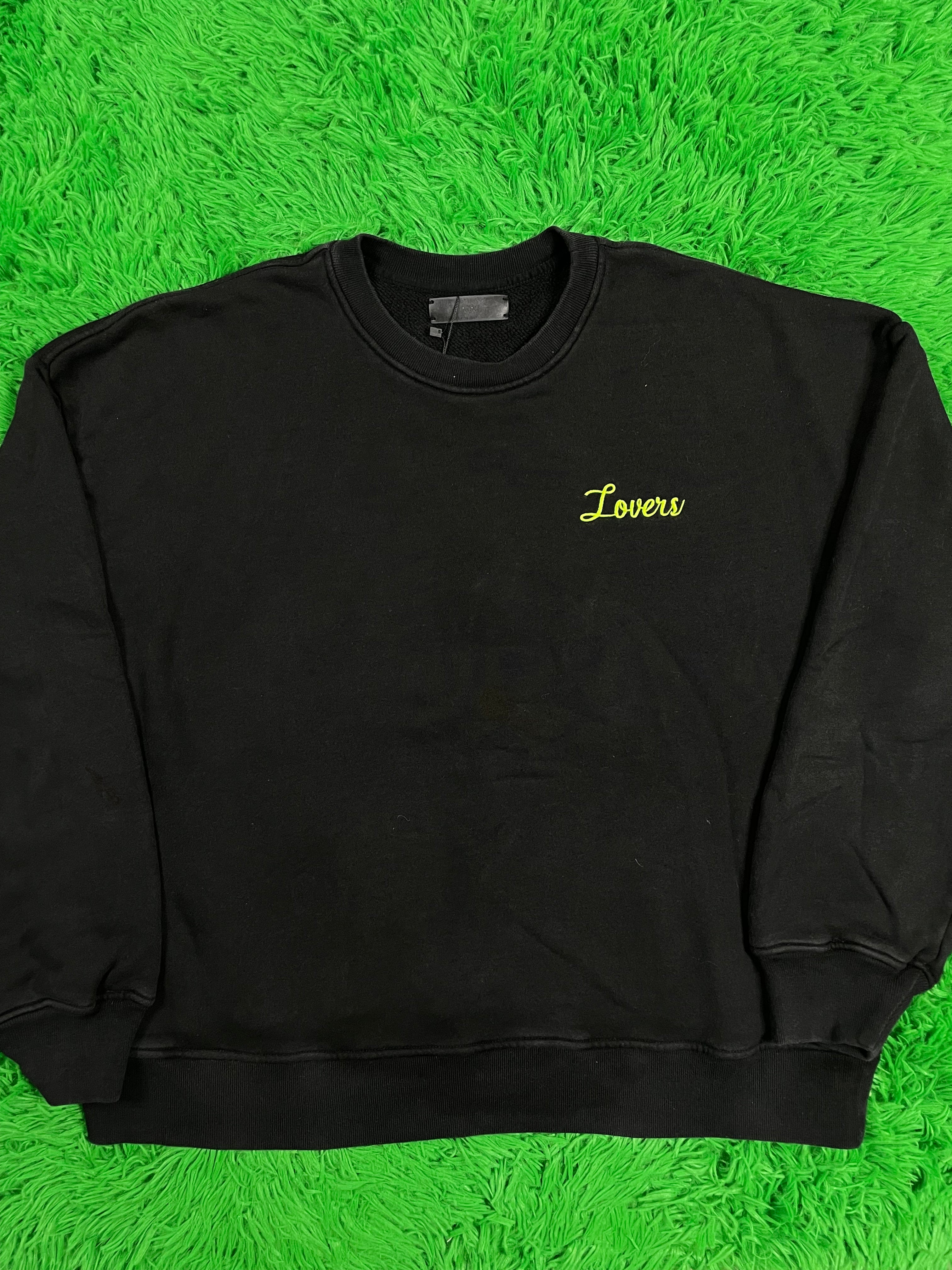 Amiri Lovers Crewneck Black Neon Large Used