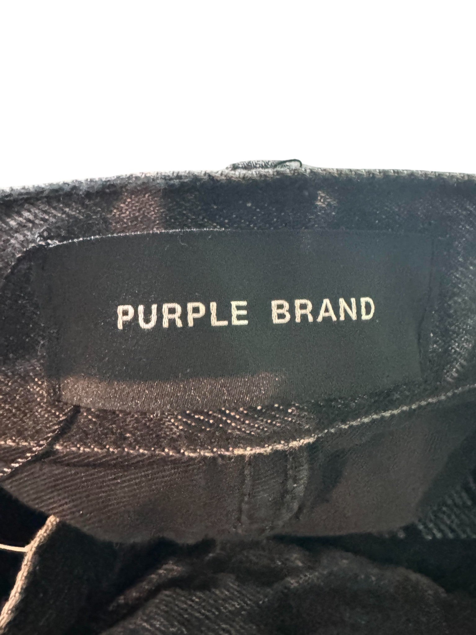 Purple Brand Zipper Denim Black Jeans