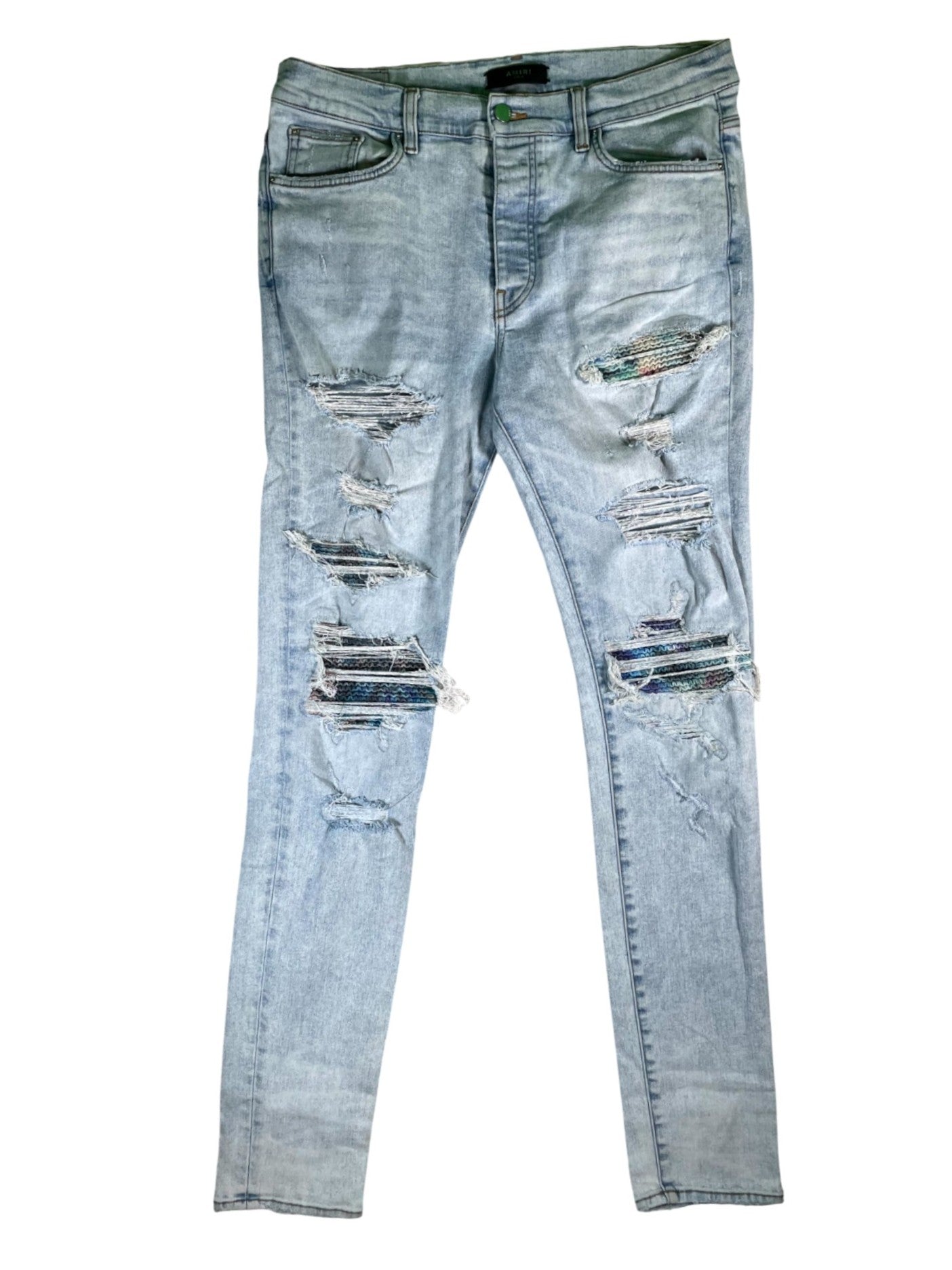 Amiri MX1 Patch Light Wash & Rainbow Jeans