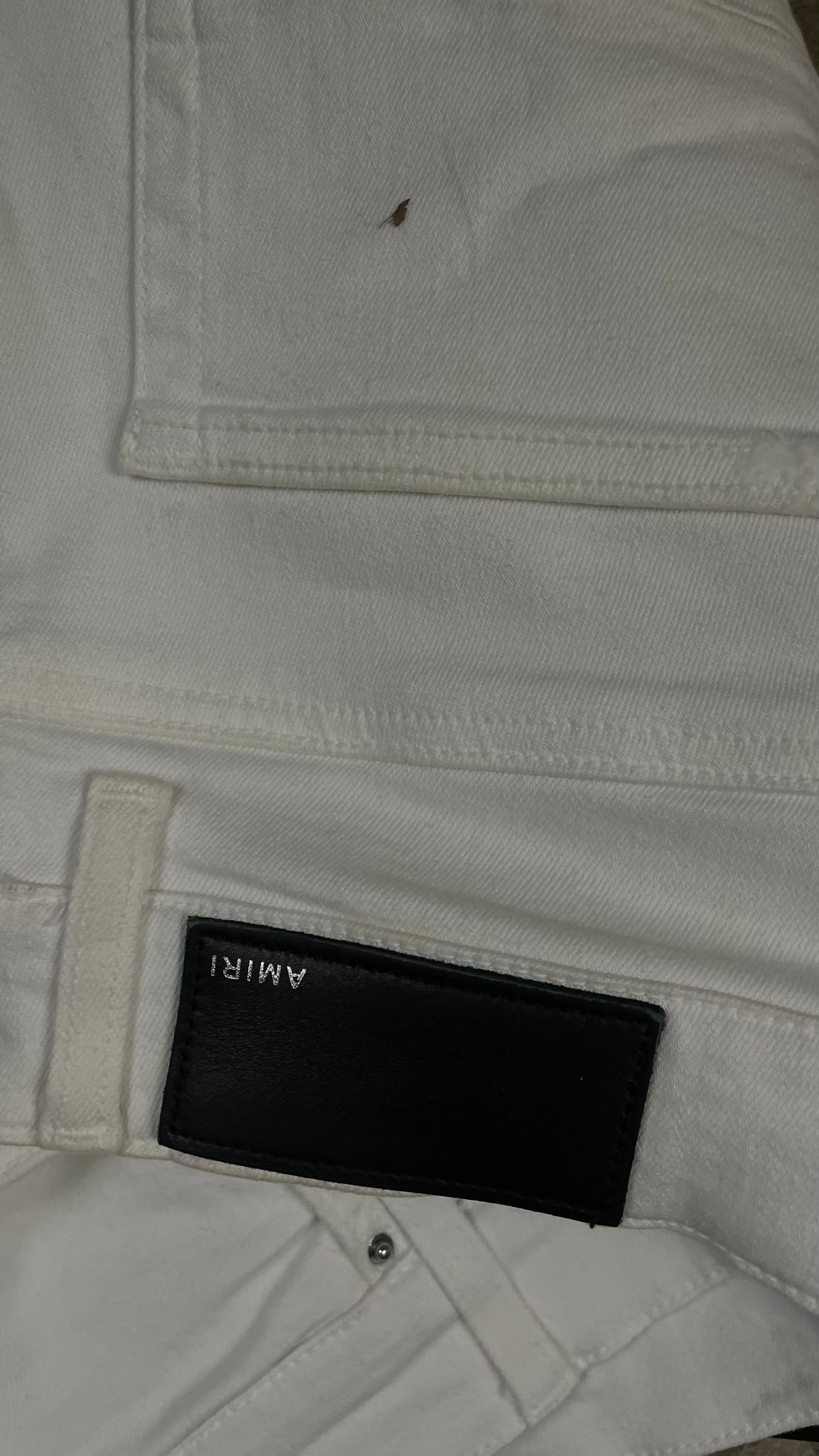 Amiri Jeans White Black Stripe Used 36