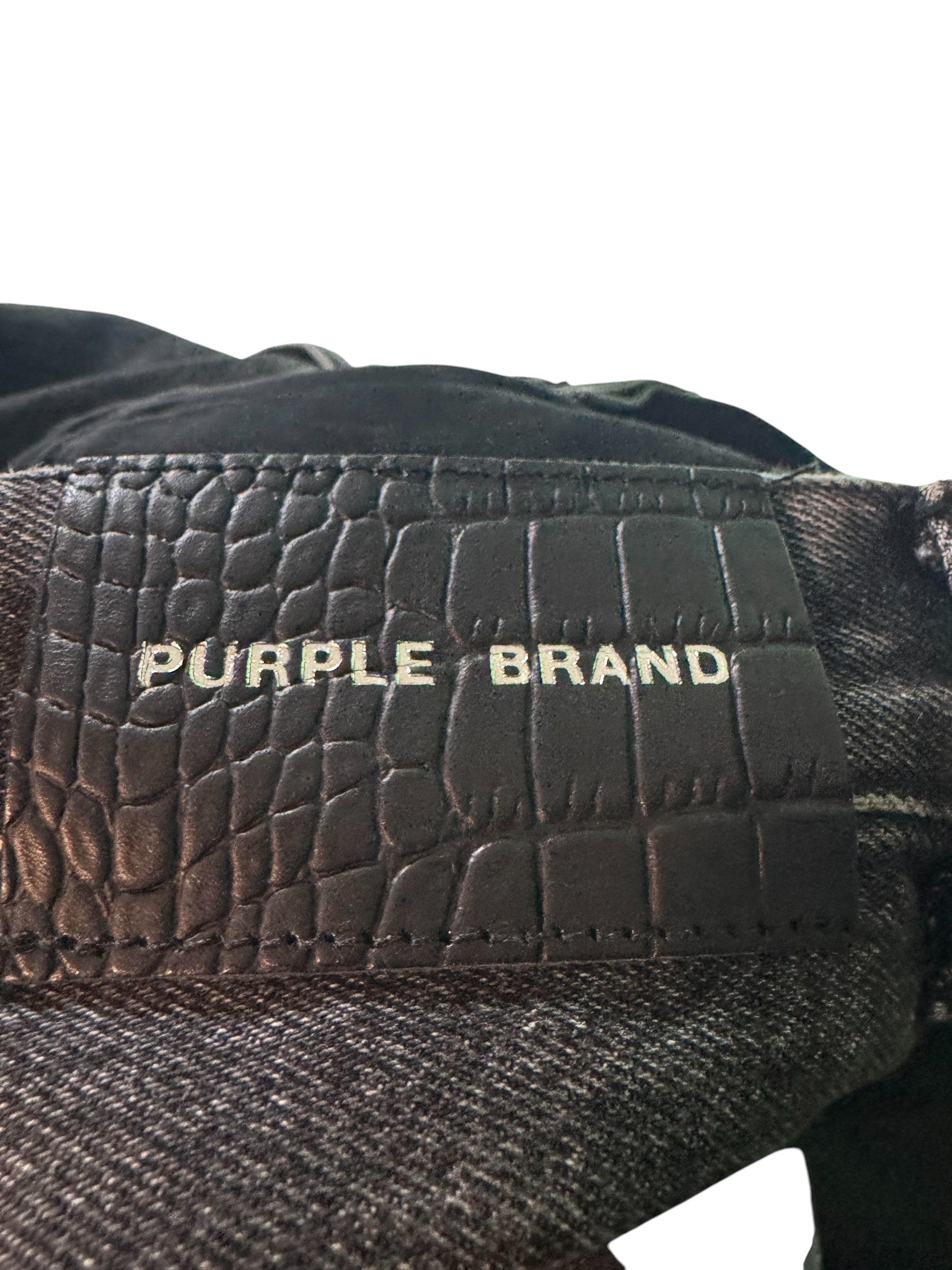 Purple Brand Zipper Denim Black Jeans