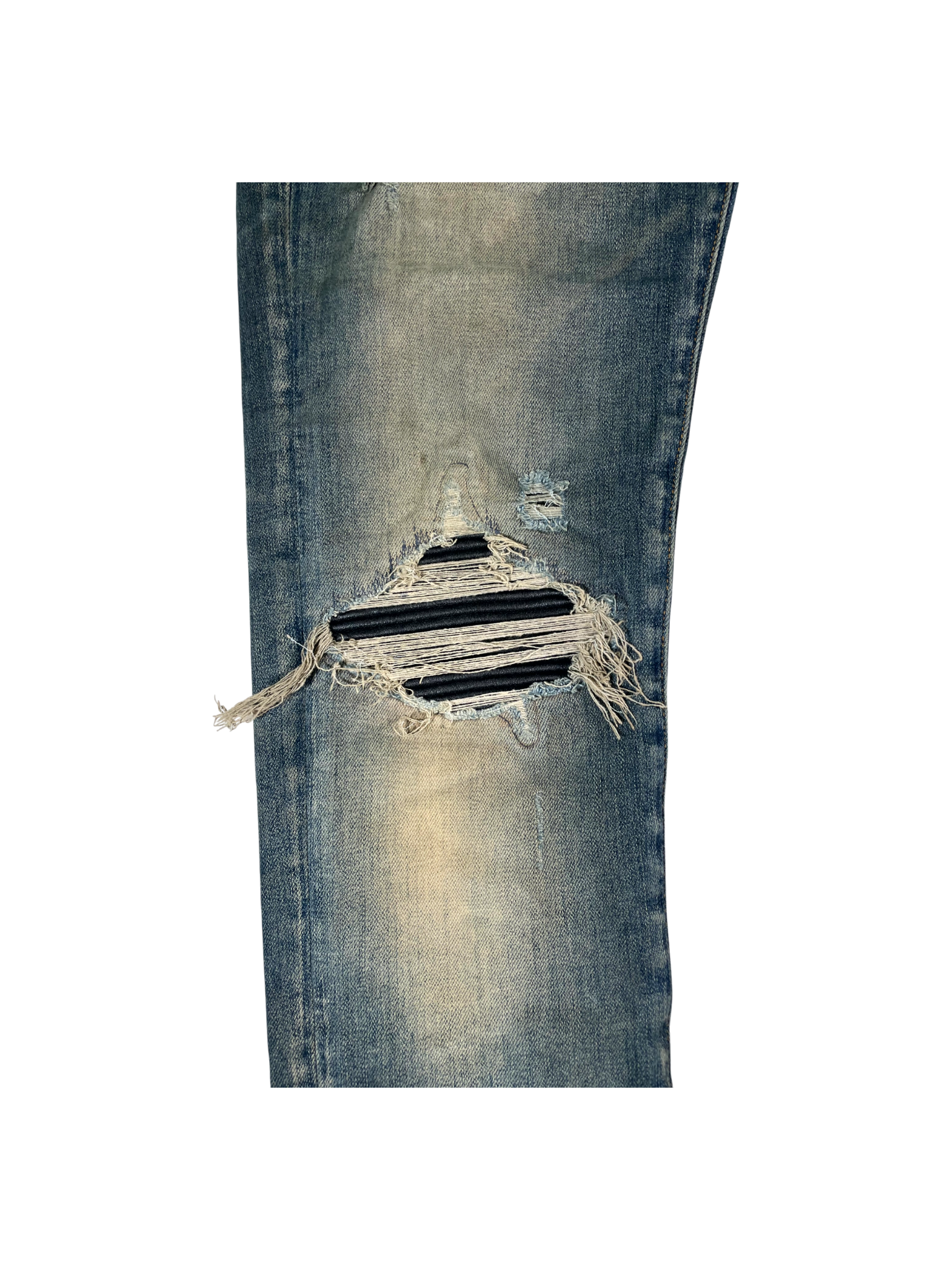 Amiri MX1 Patch Dark Wash & Black Jeans