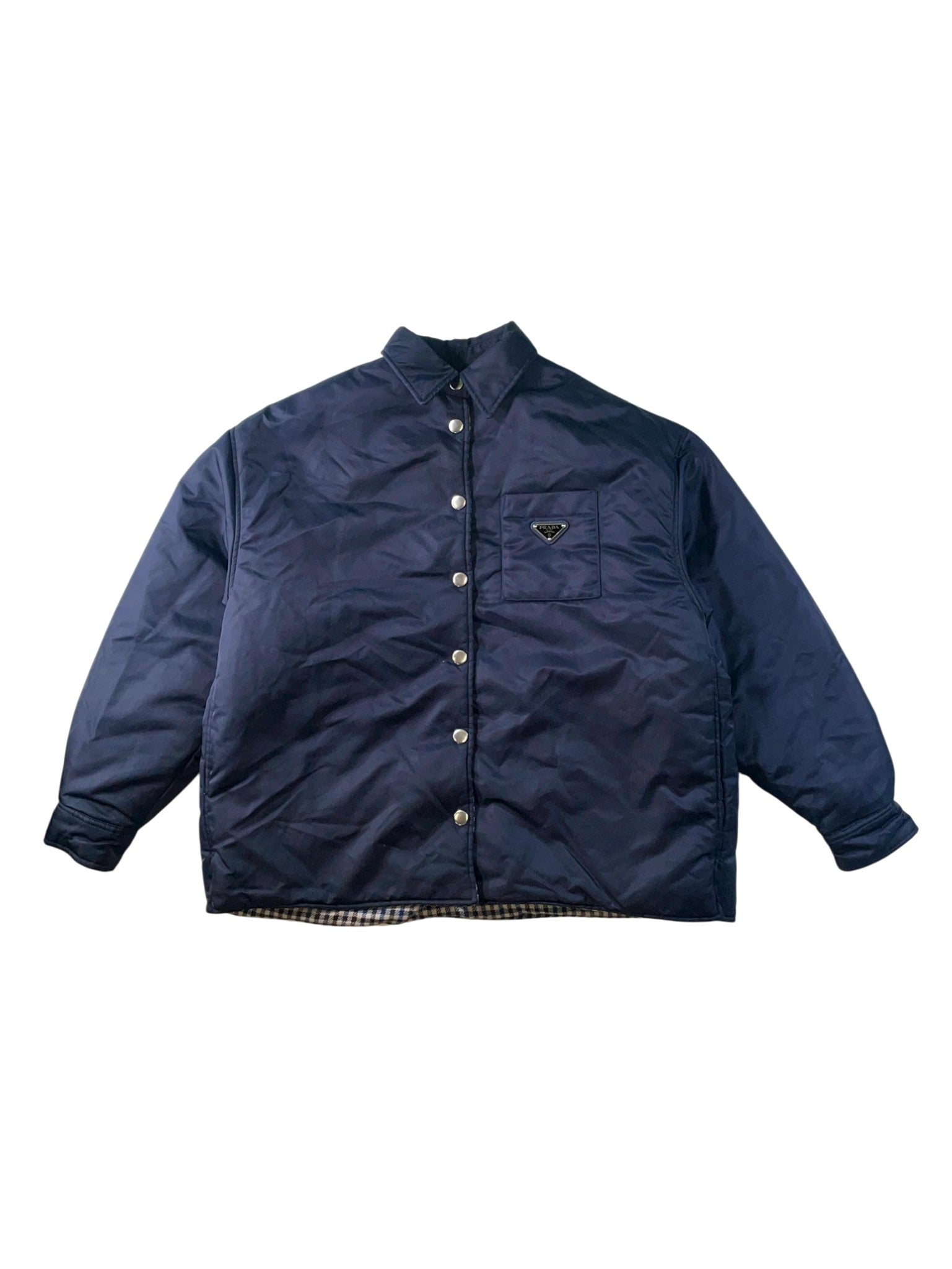Prada Nylon Navy Puffer Jacket