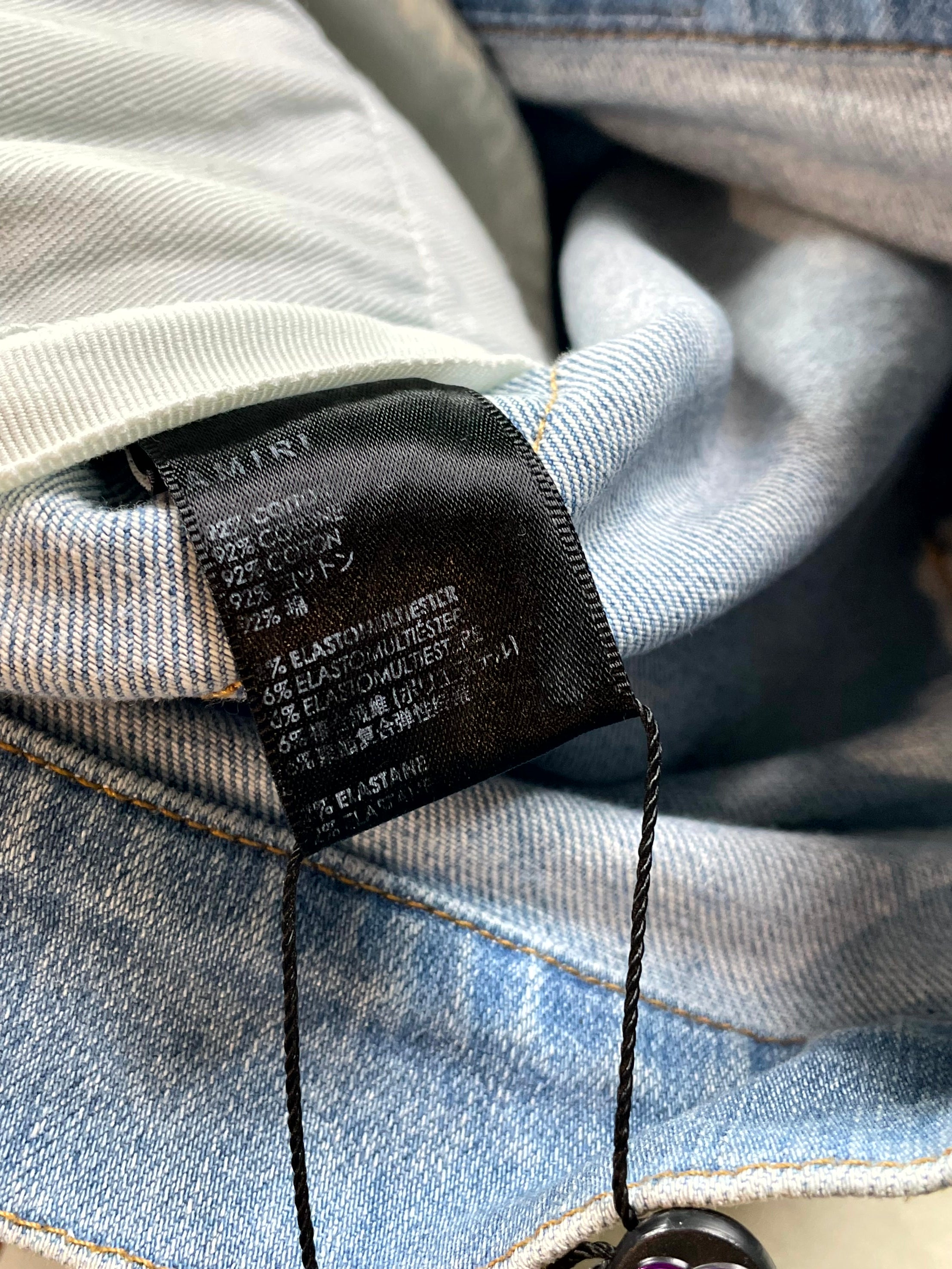 Amiri Hibiscus Bones Light Wash Jeans