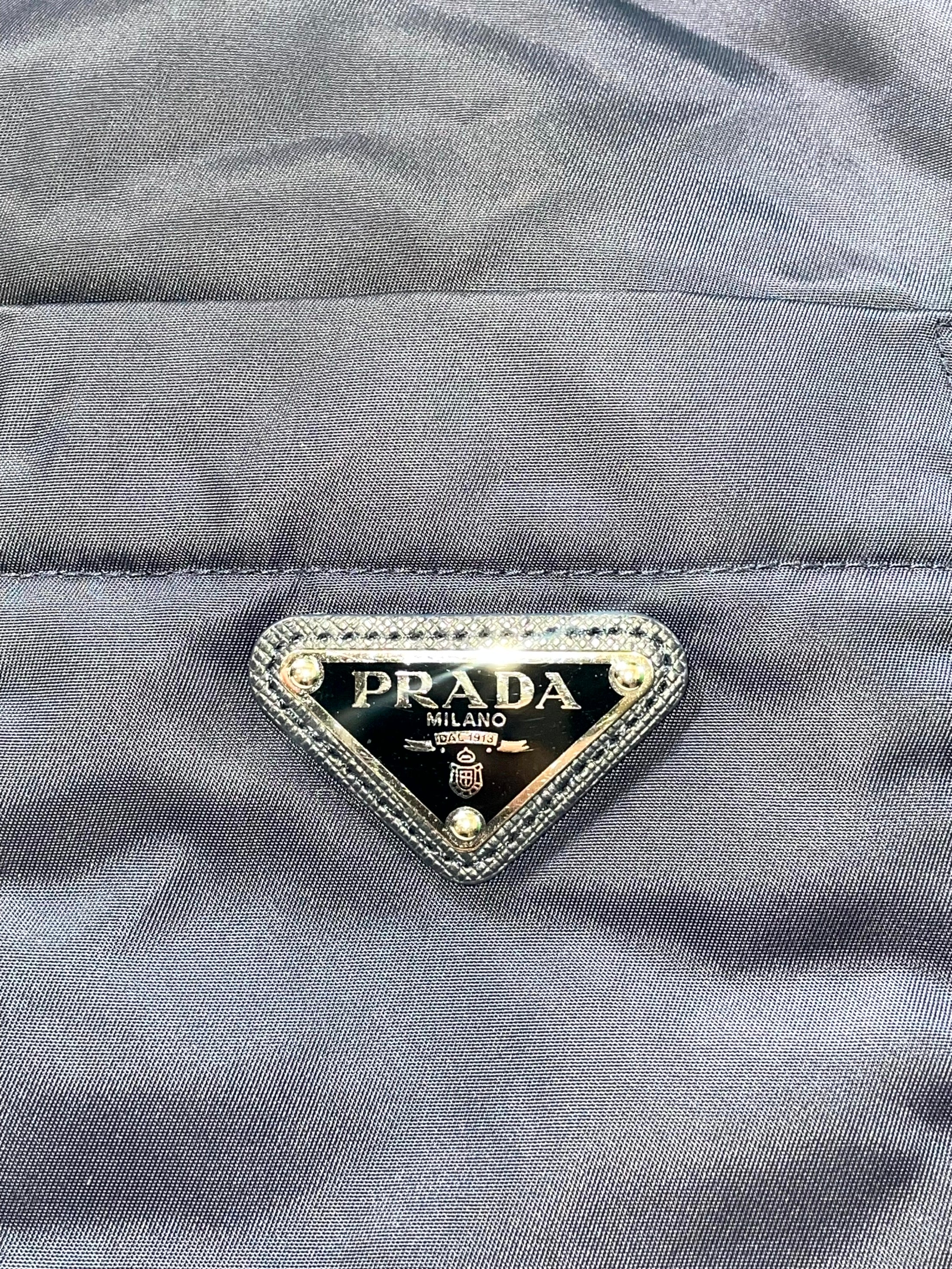 Prada Nylon Navy Puffer Jacket
