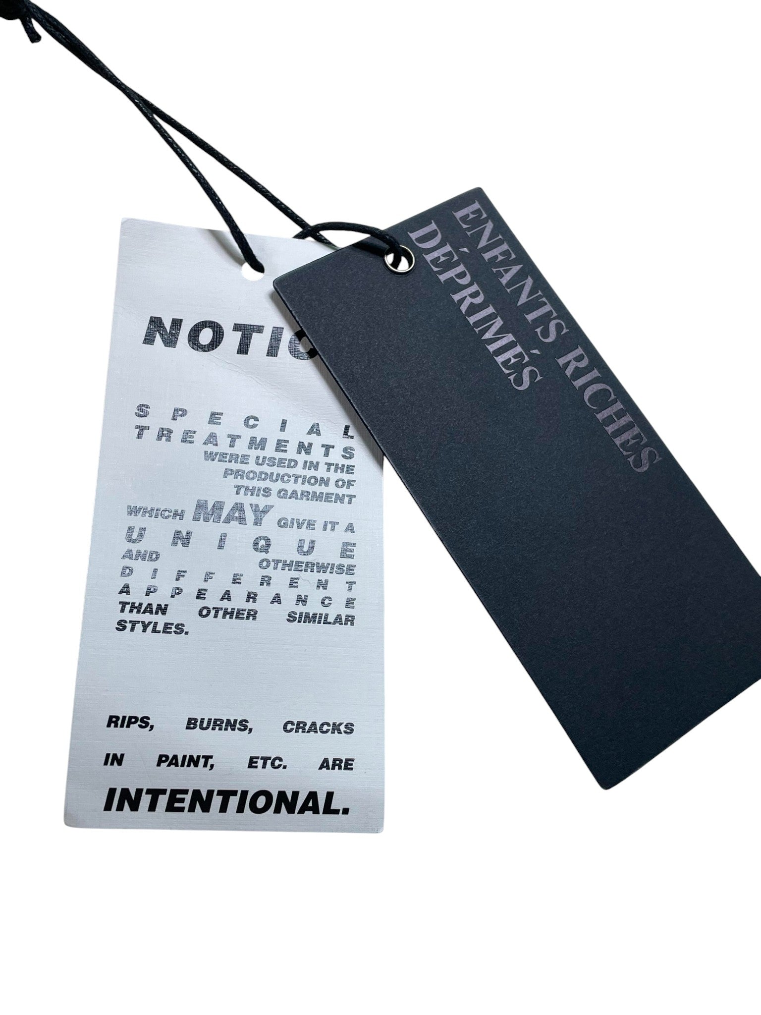 ENFANTS RICHES DÉPRIMÉS Distressed Grey Herringbone Shorts