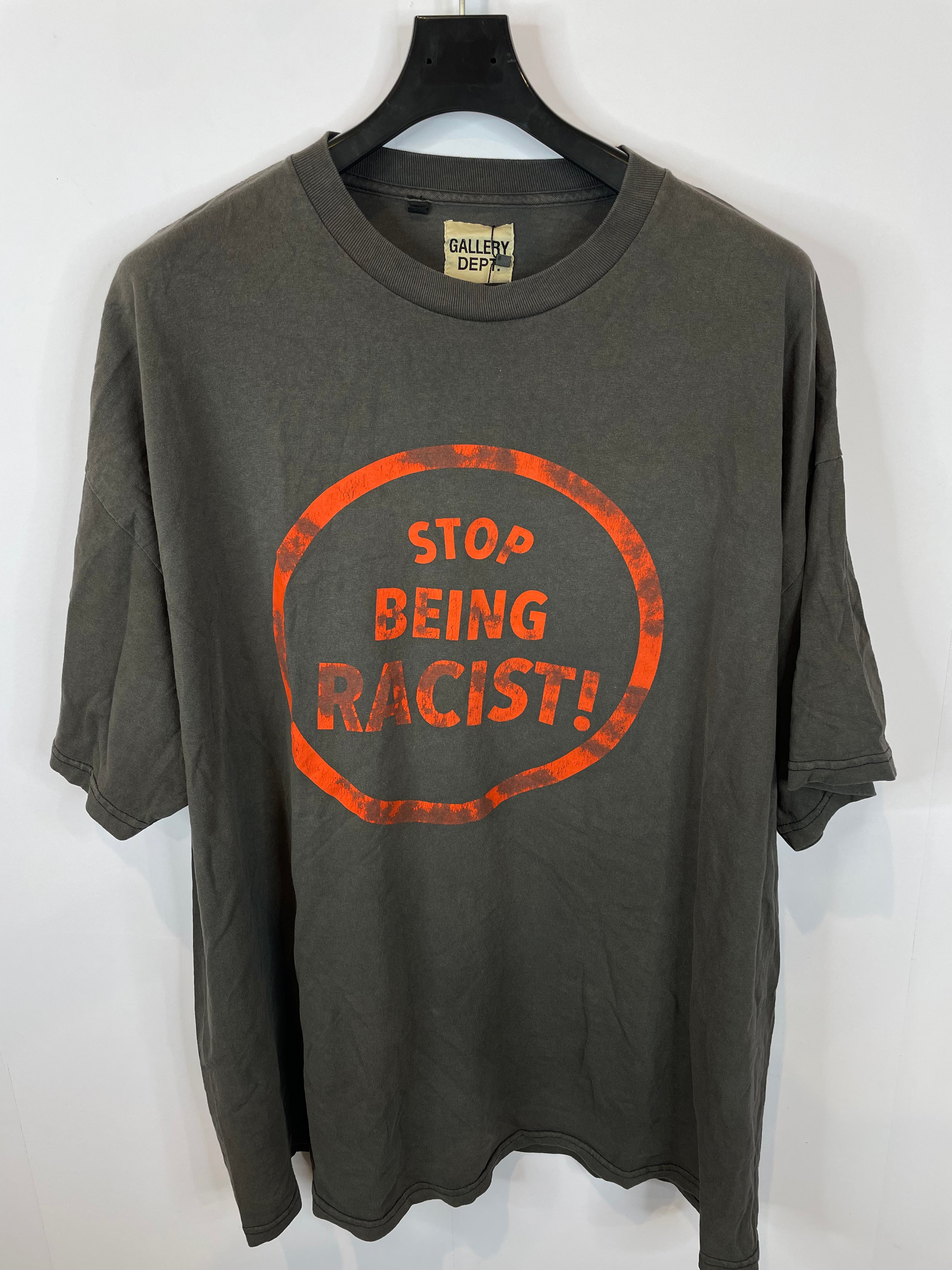 Gallery Dept Grey Stop Being Racist Tee Used XXL