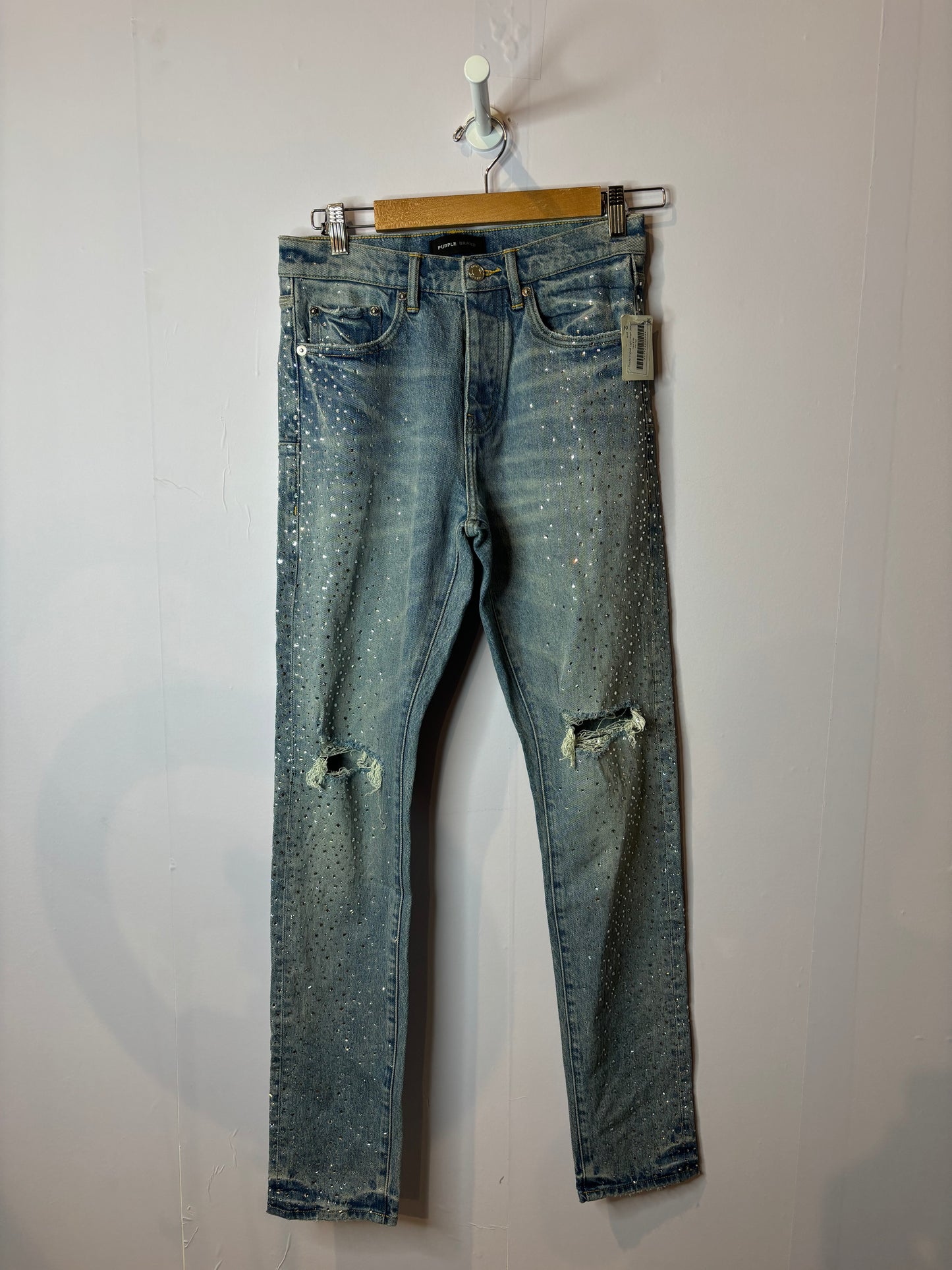 Purple Brand Crystal Light Wash Jeans New With Tags 28