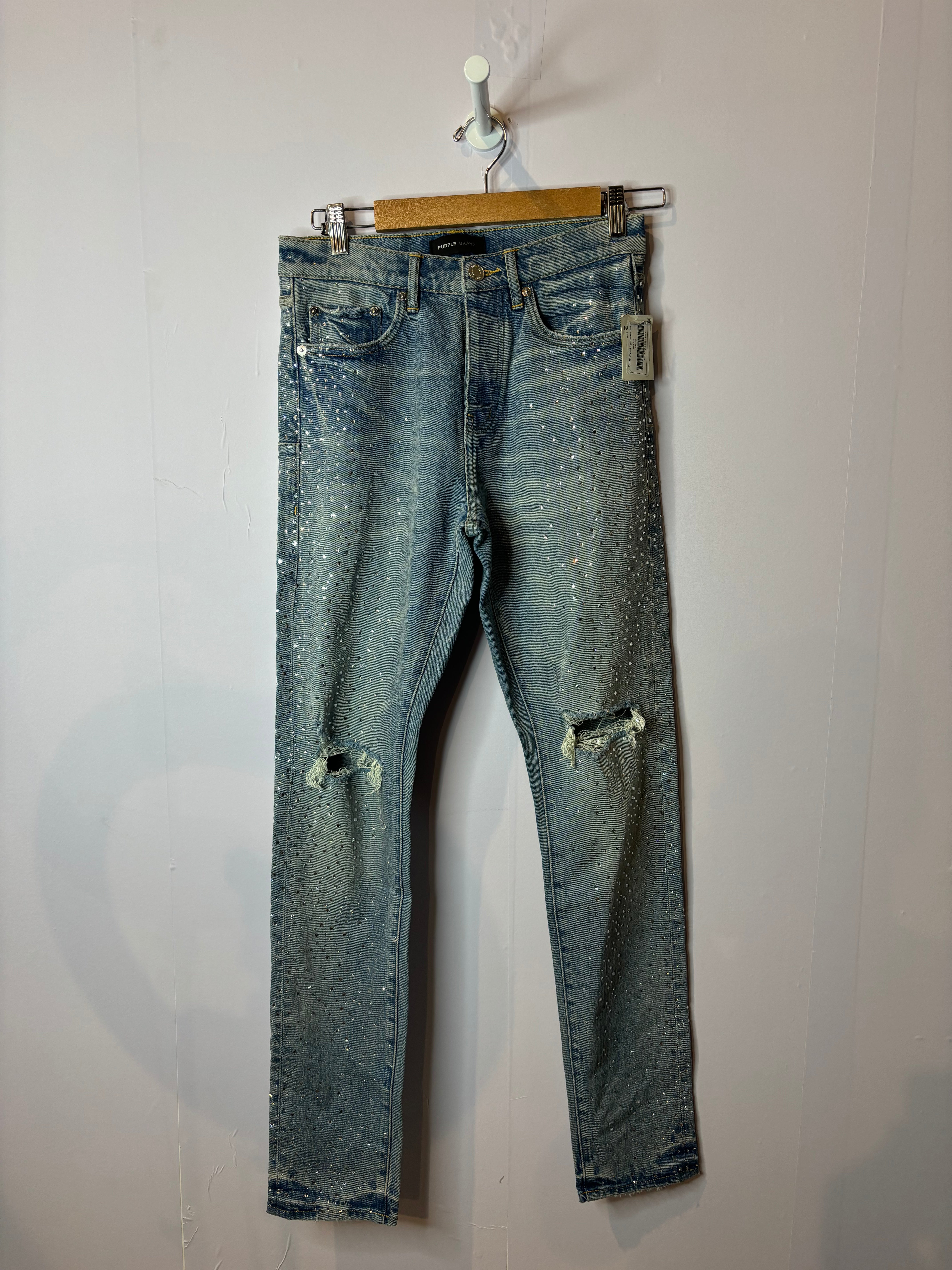 Purple Brand Crystal Light Wash Jeans New With Tags 28