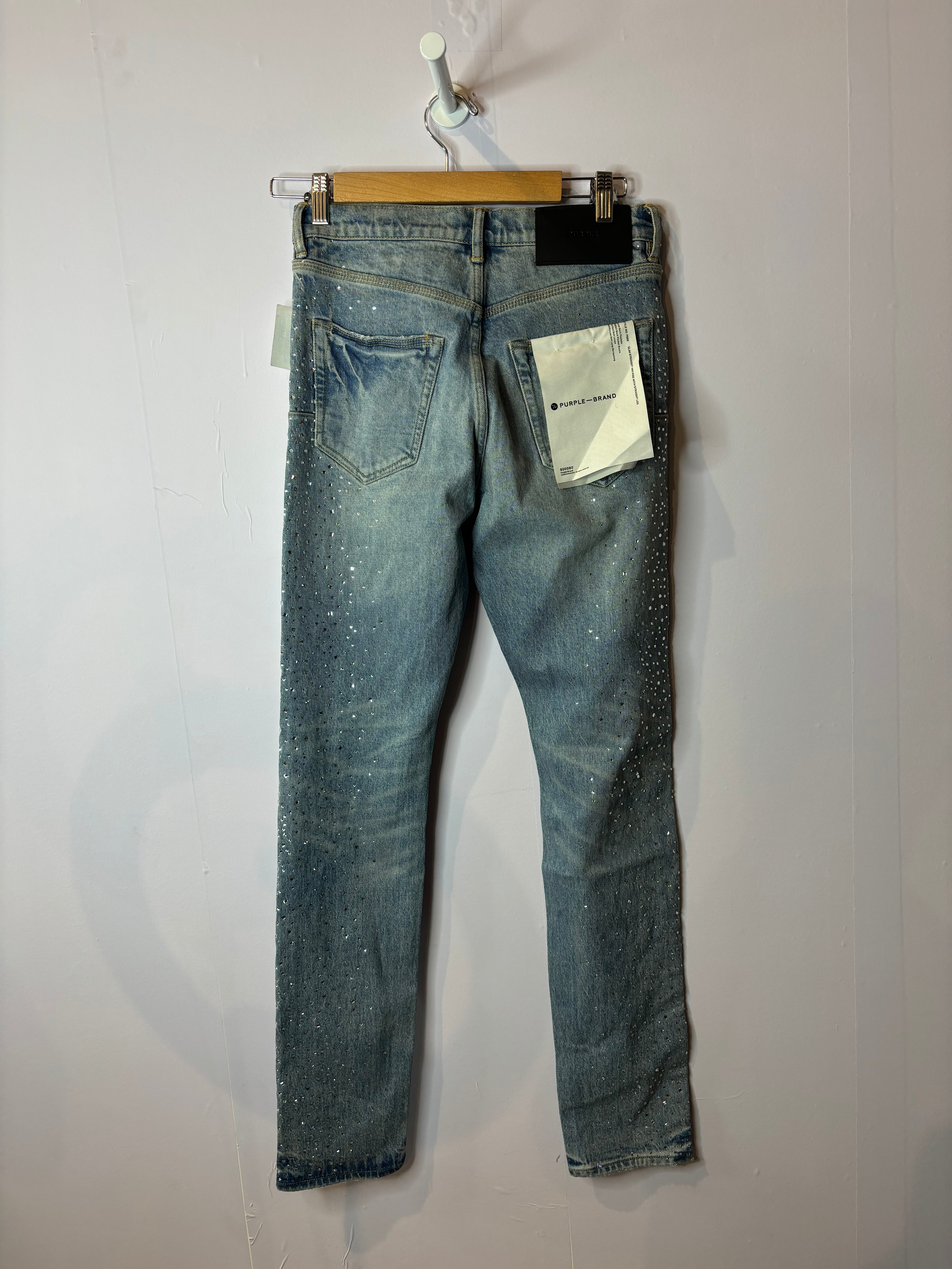 Purple Brand Crystal Light Wash Jeans New With Tags 28