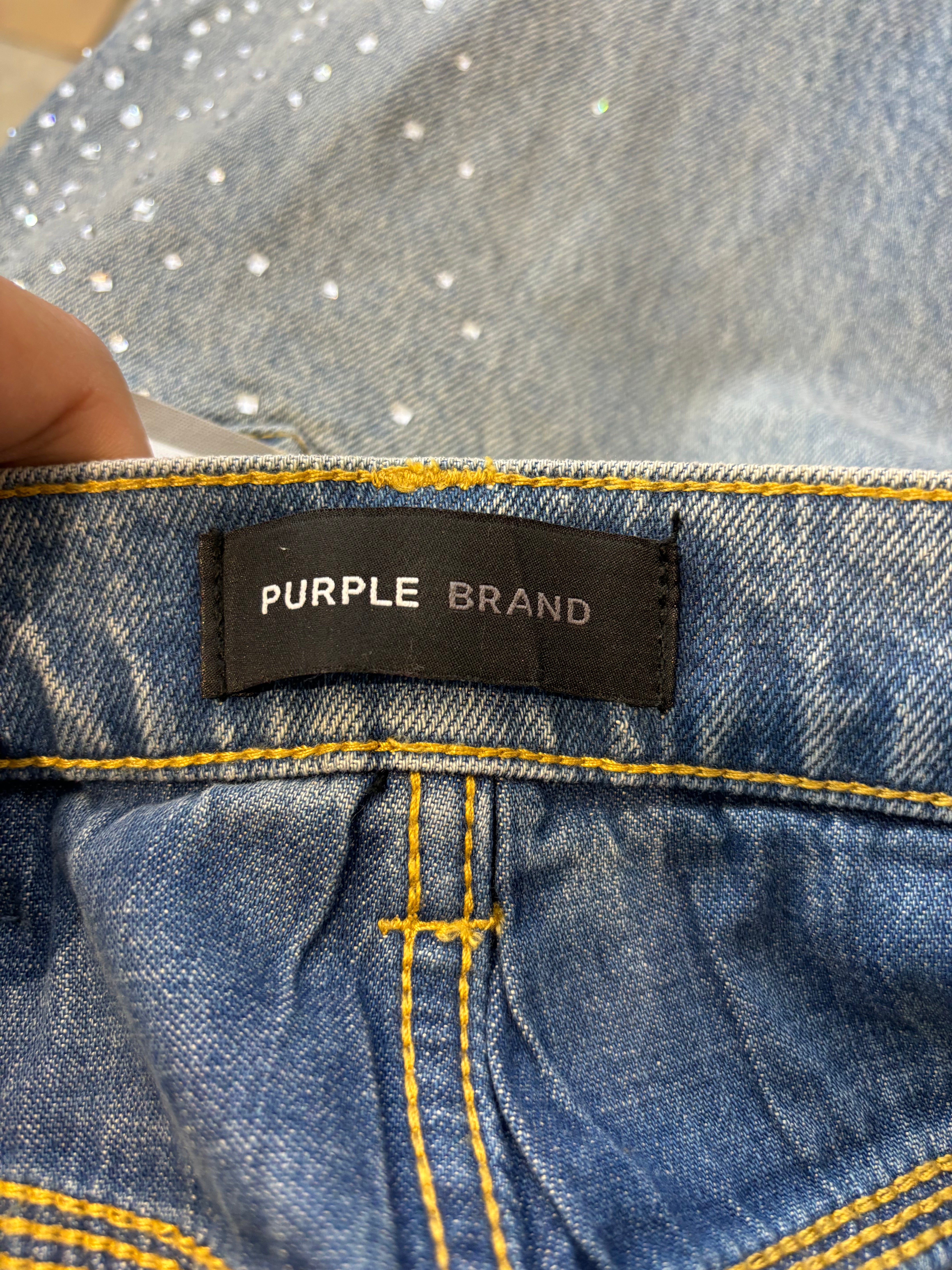 Purple Brand Crystal Light Wash Jeans New With Tags 28