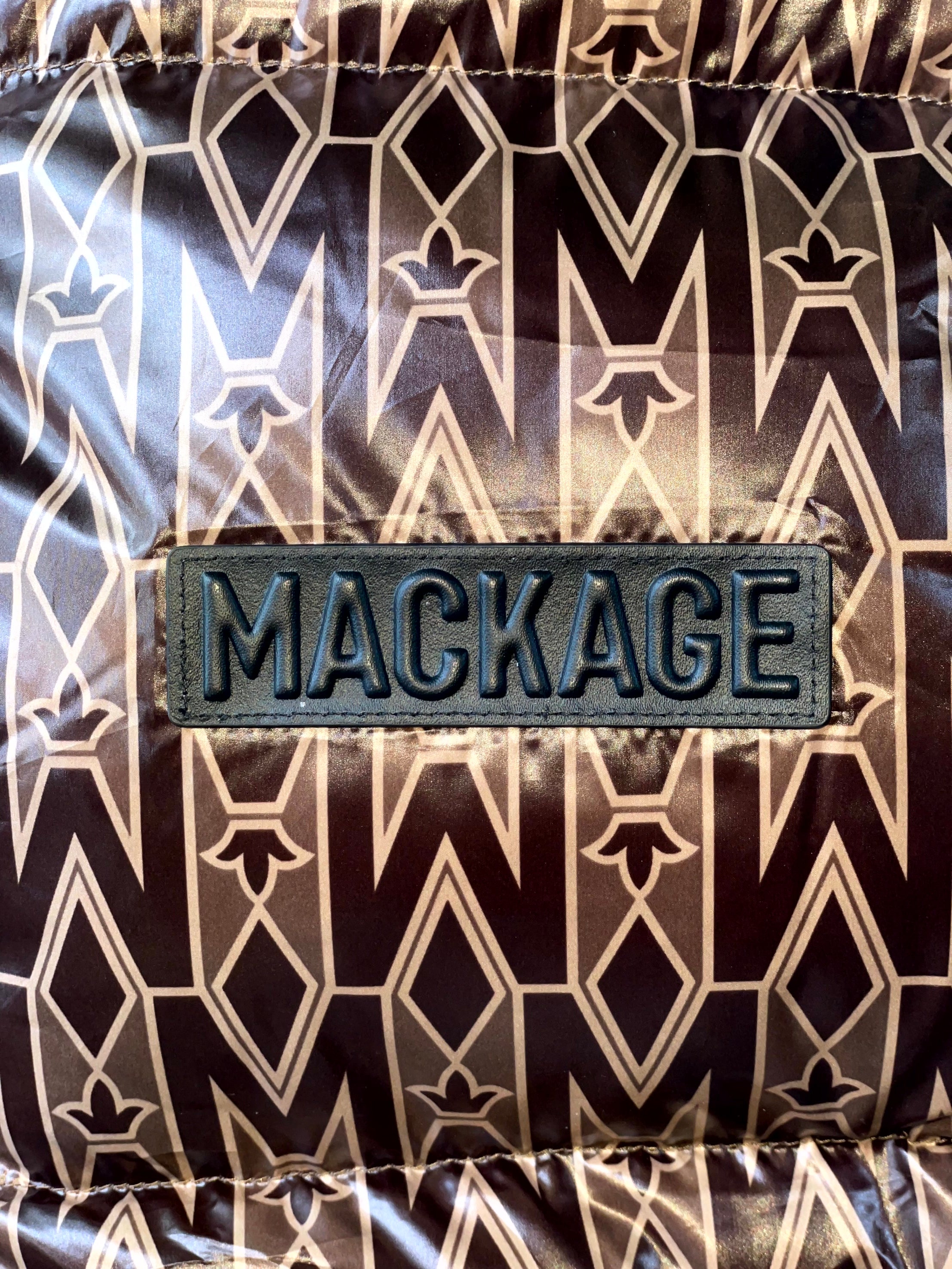 Mackage Monogram Brown Puffer Vest