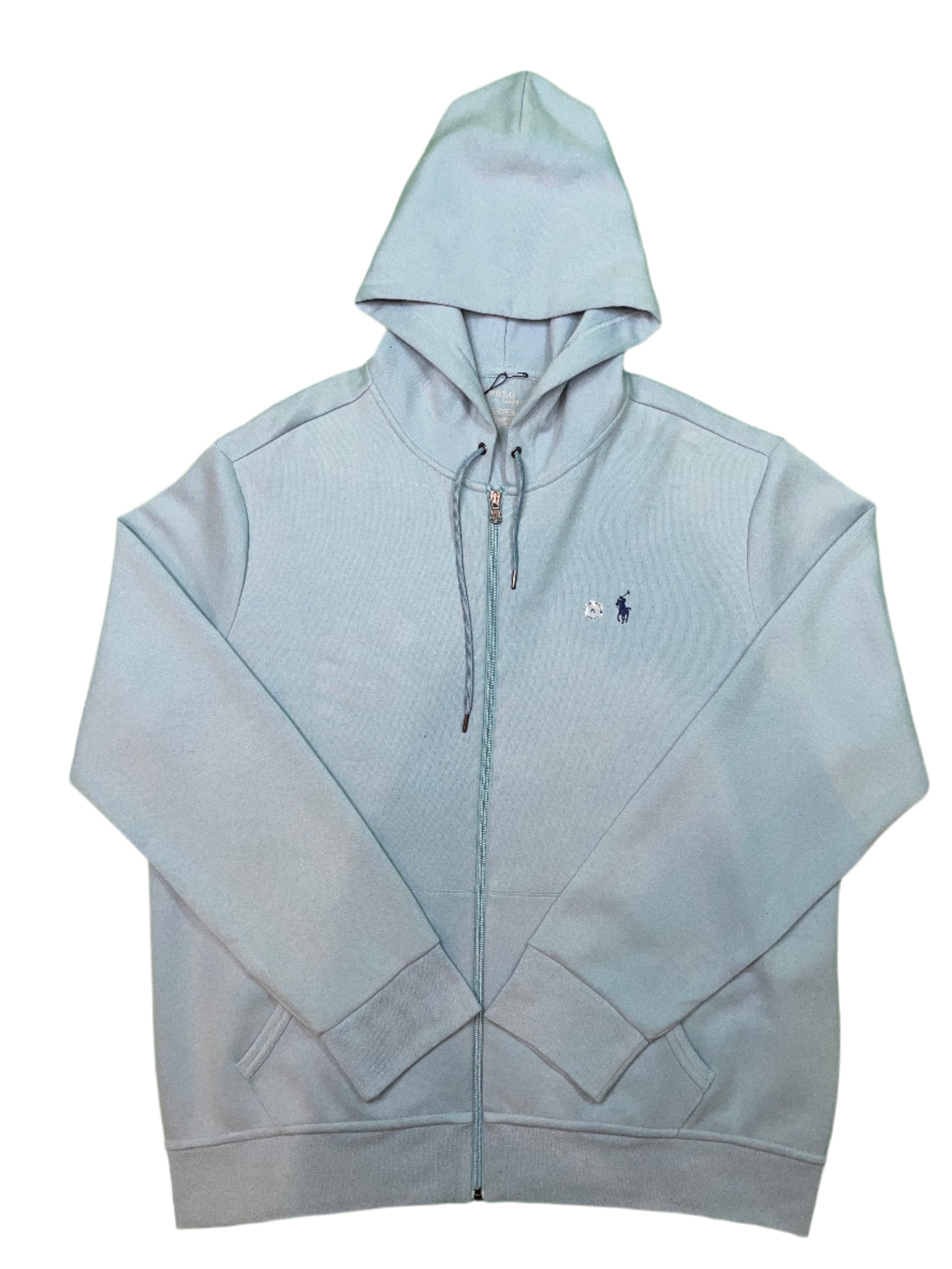 Polo Baby Blue Zip Up Hoodie