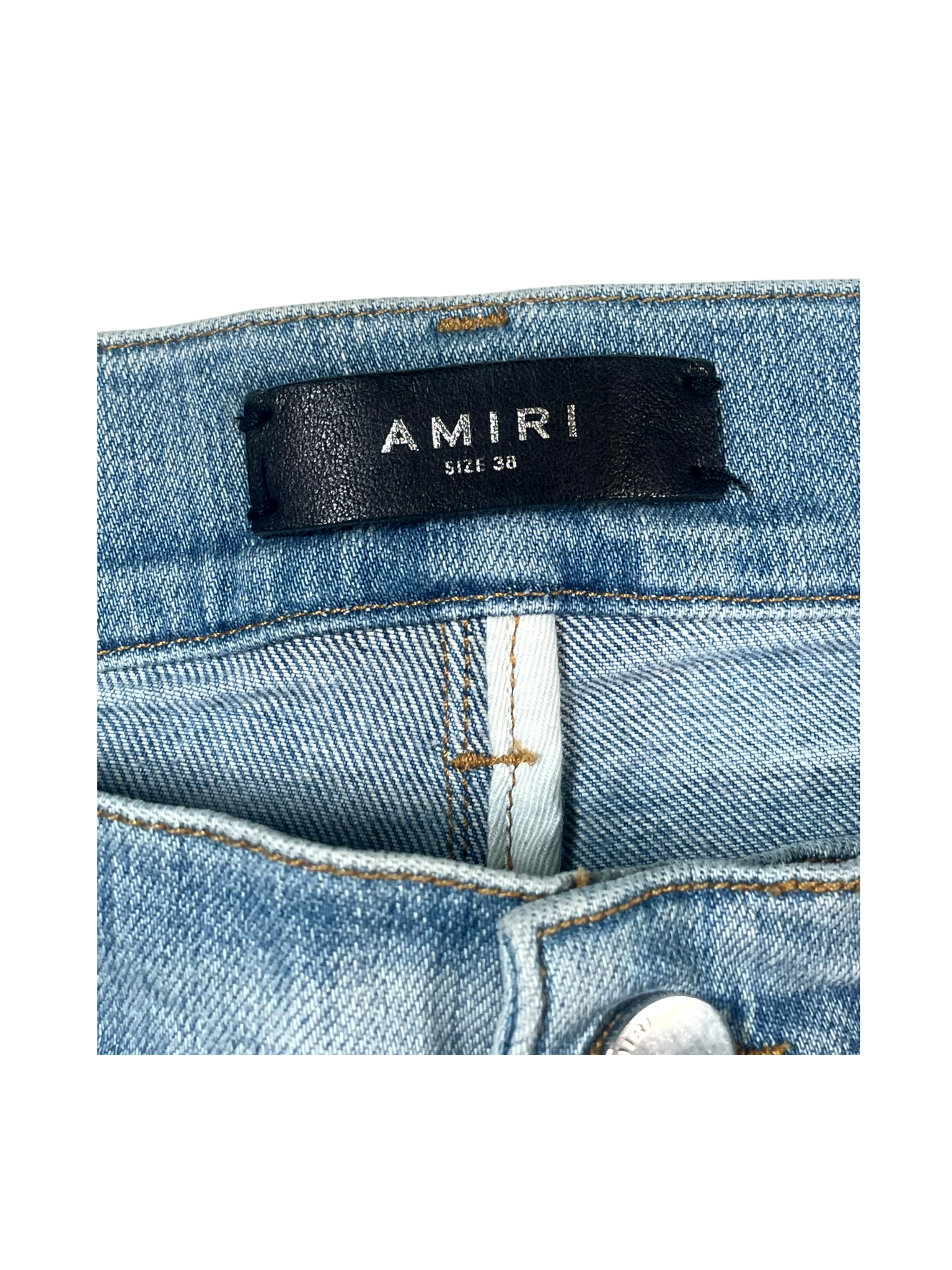 Amiri Paint Drip Light Wash Jeans