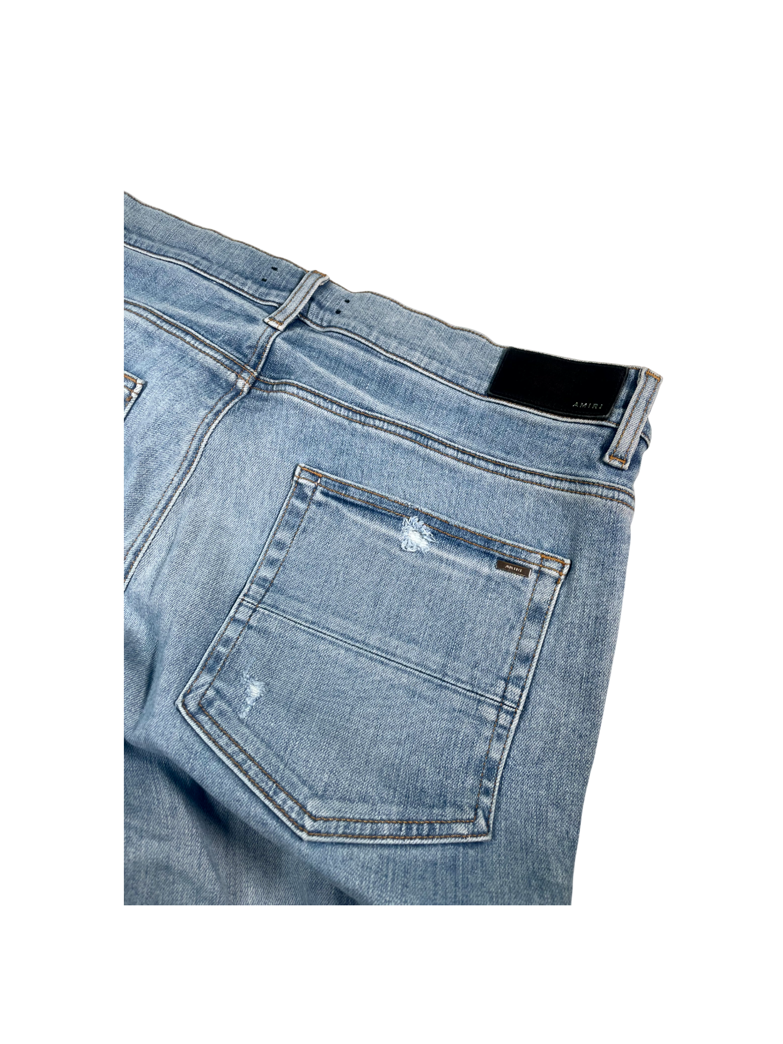 Amiri Paint Drip Light Wash Jeans