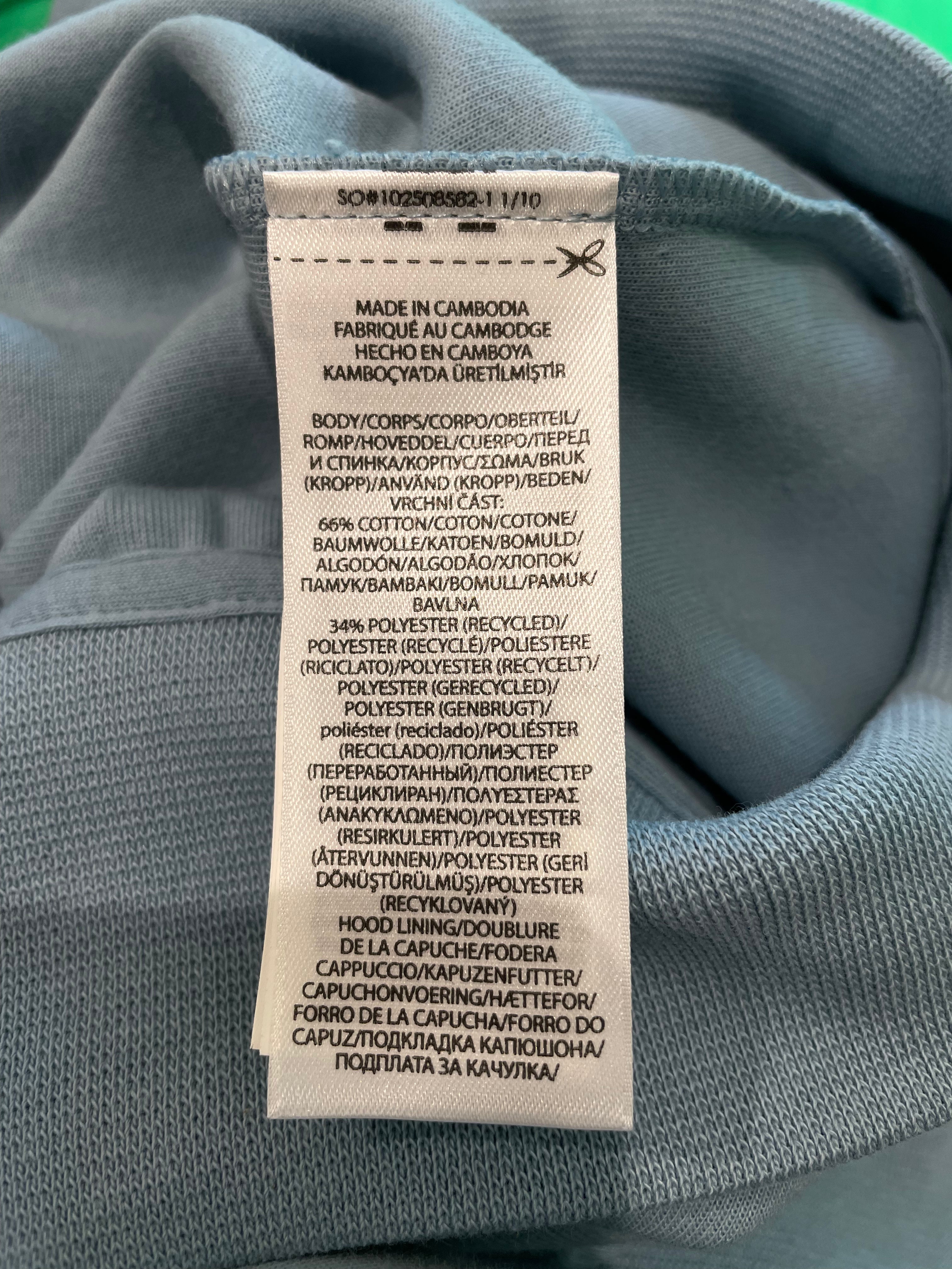 Polo Baby Blue Zip Up Hoodie