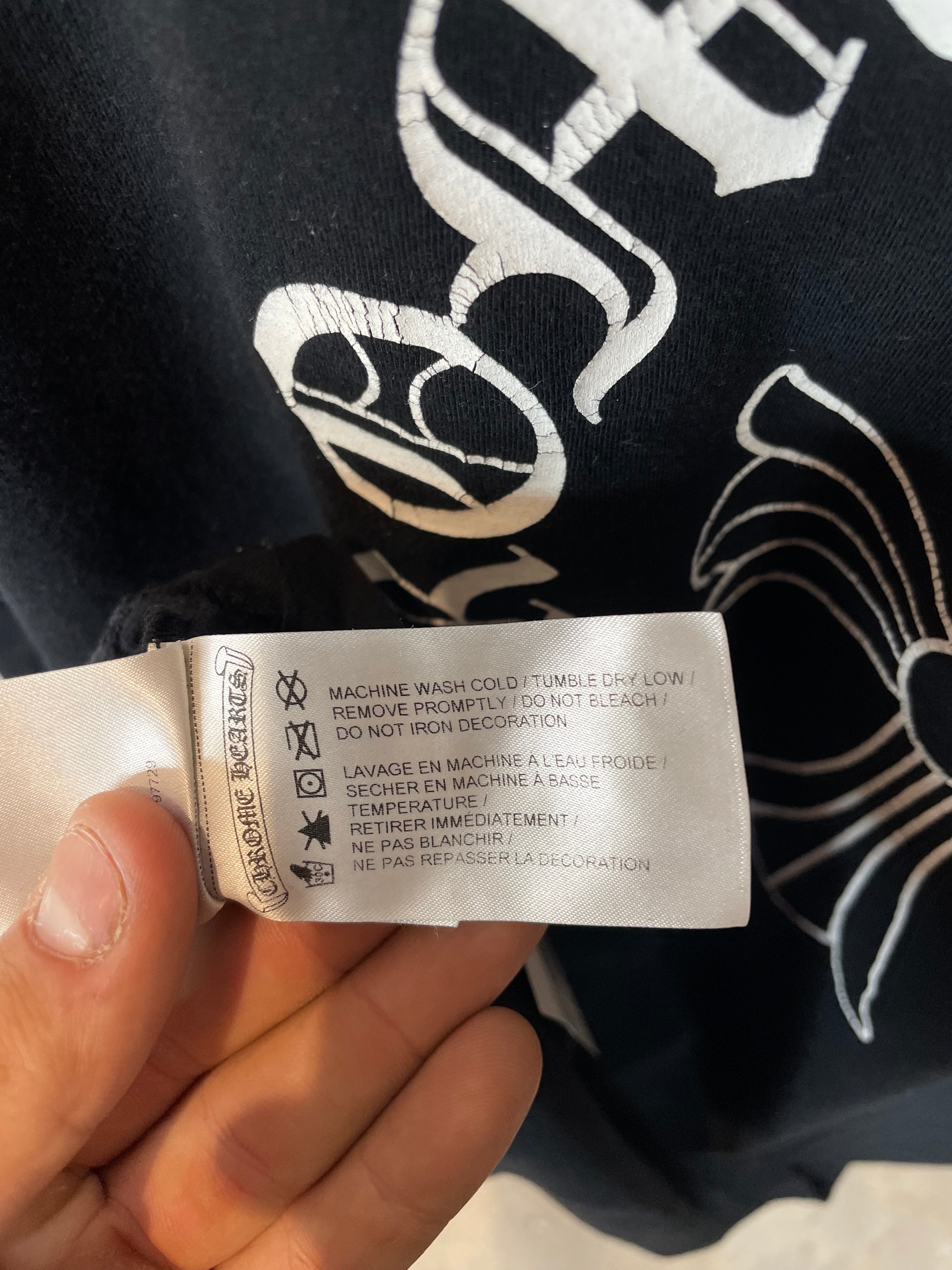 Chrome Hearts Neck Logo Pocket Cross LS Used XXL