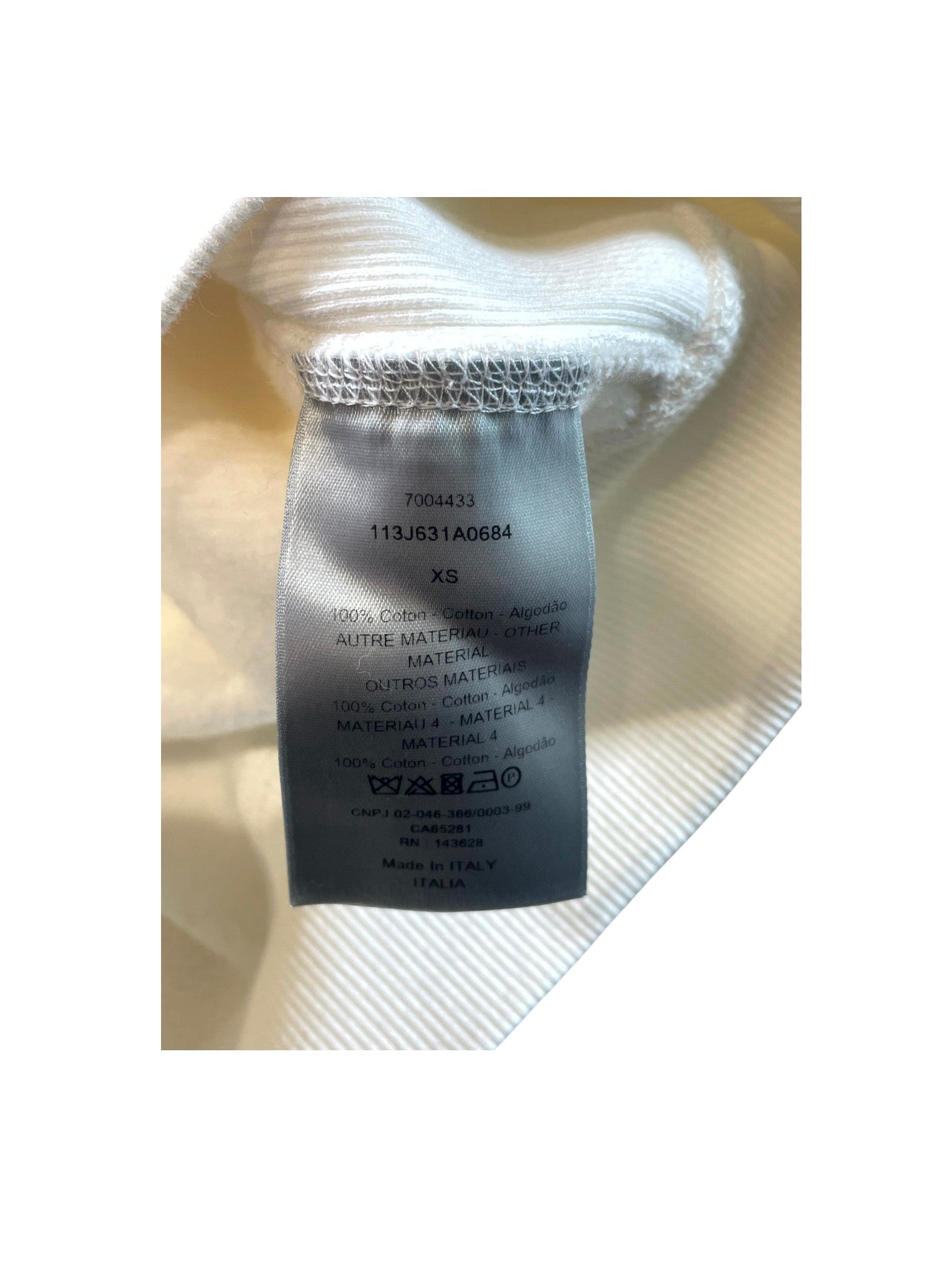 Dior "Towel" White Hoodie
