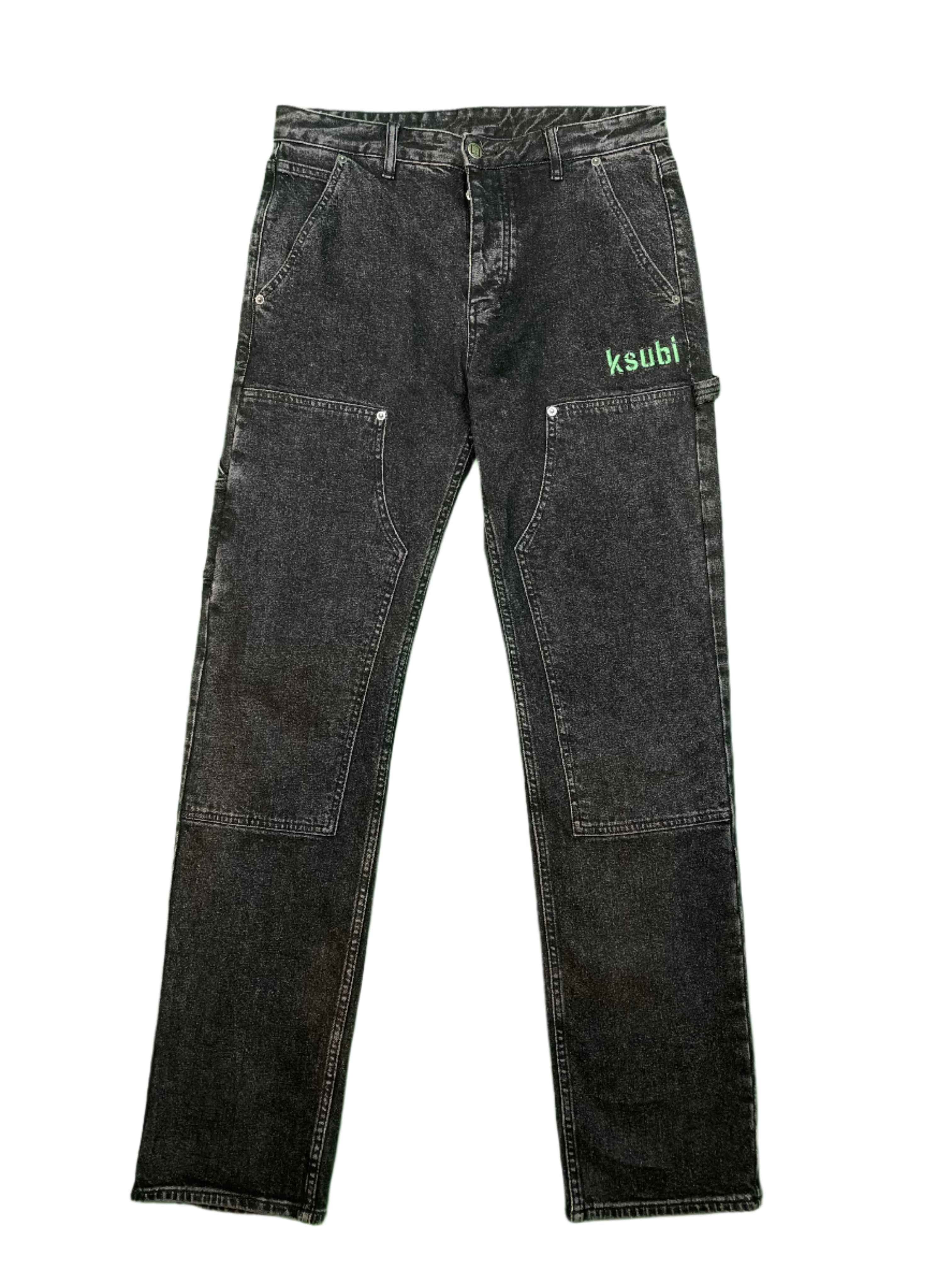 Ksubi Black & Green Carpenter Jeans