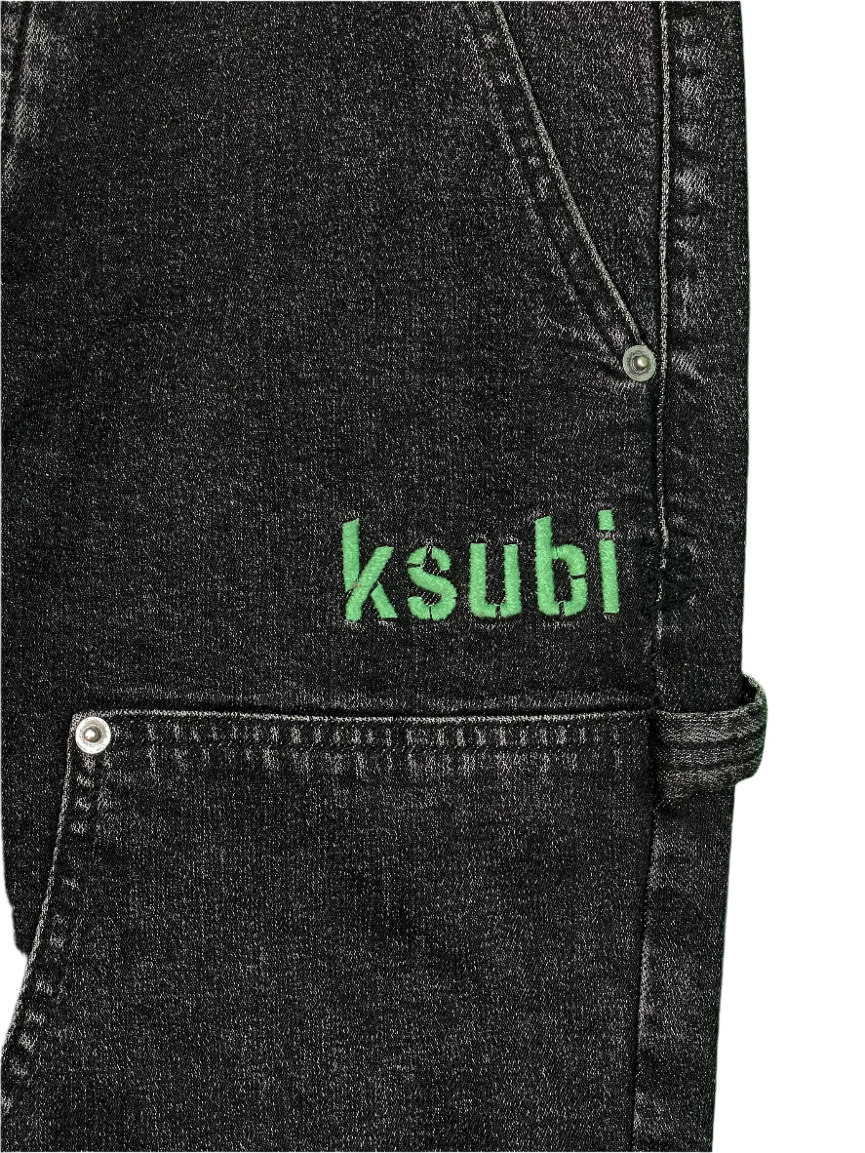 Ksubi Black & Green Carpenter Jeans