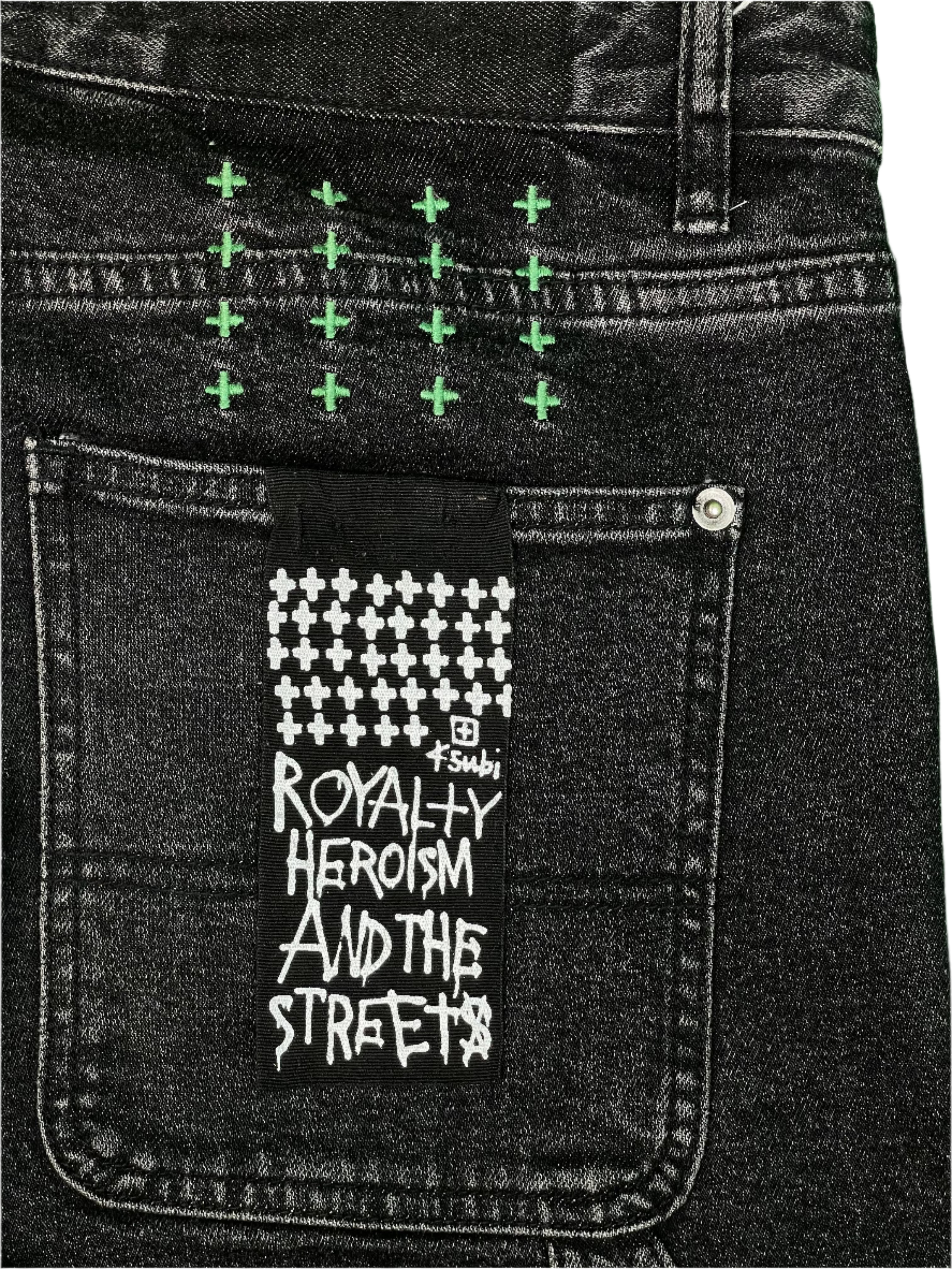 Ksubi Black & Green Carpenter Jeans