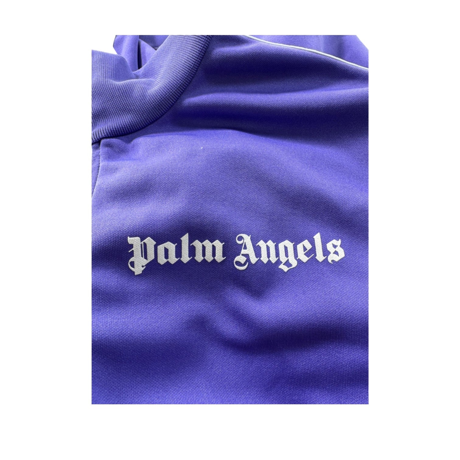 Palm Angels Stripe Track Purple & White Jacket