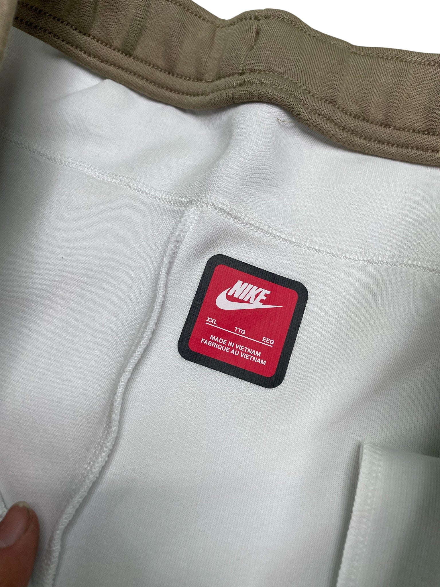 Nike White Tan Sweatpants