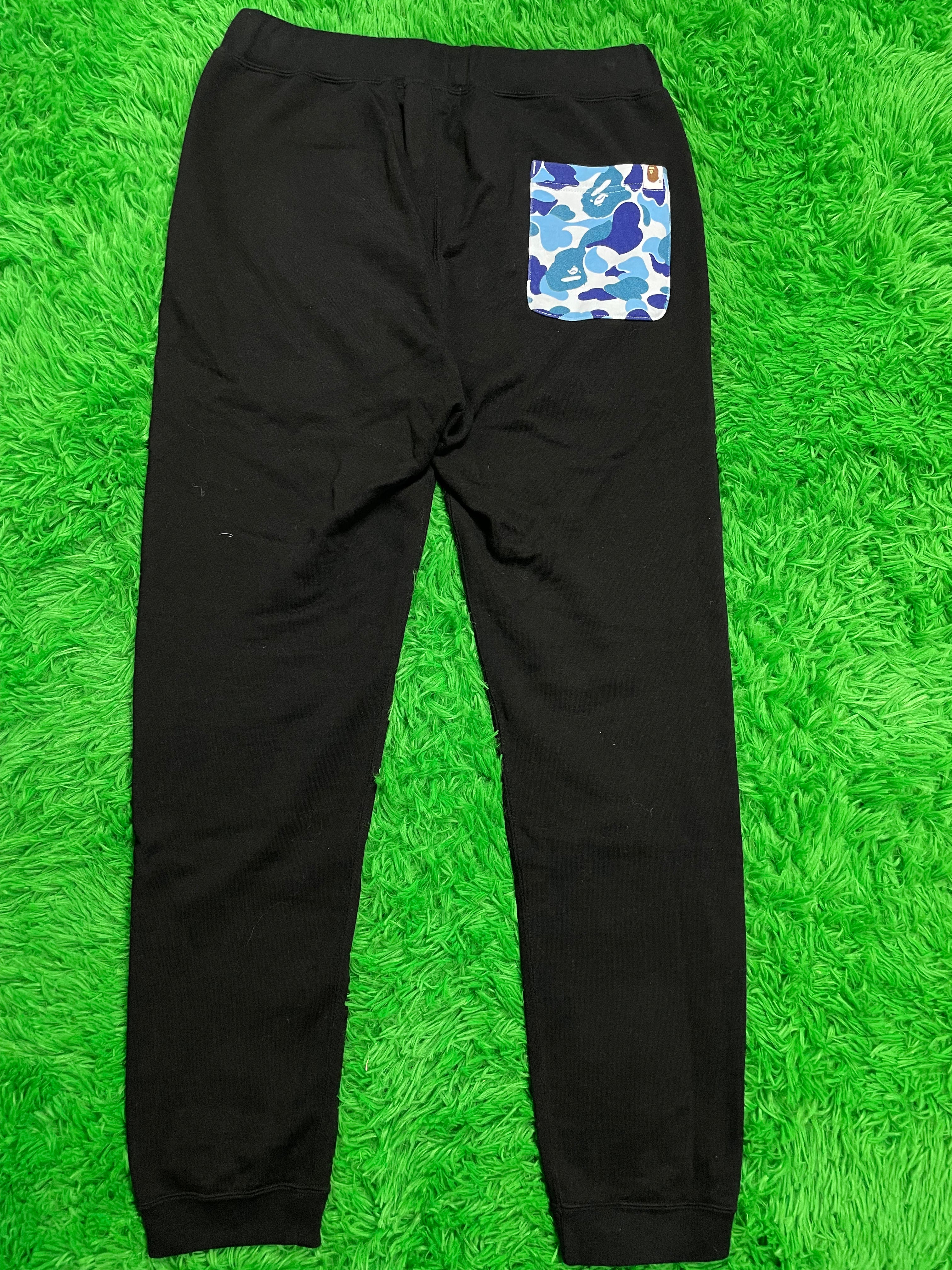 BAPE Shark Sweats Black Blue Medium Used