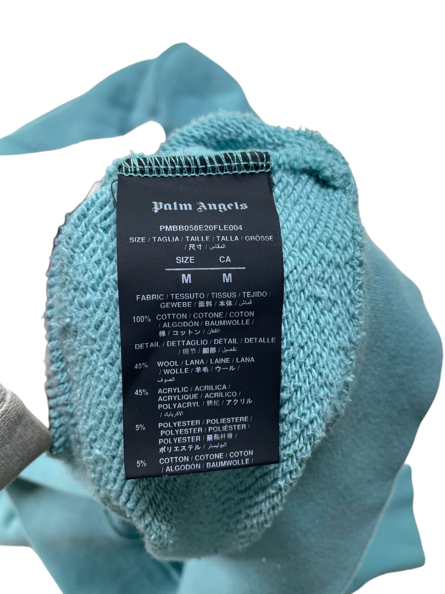 Palm Angels 'Teddy Bear' Baby Blue Hoodie
