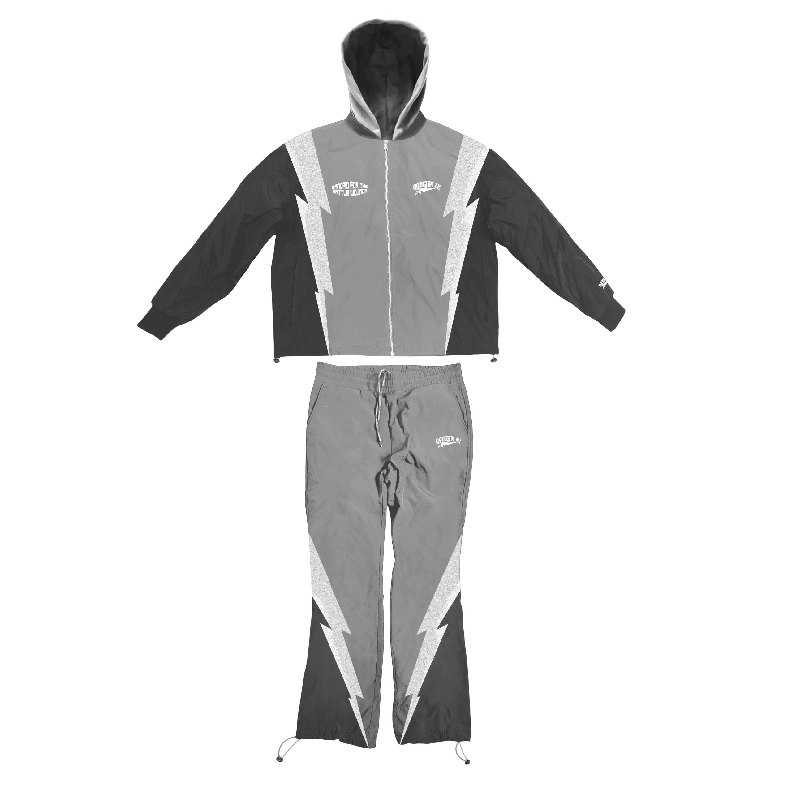 Rough Play 'Bolt' Water Resistance Grey Sweatsuit