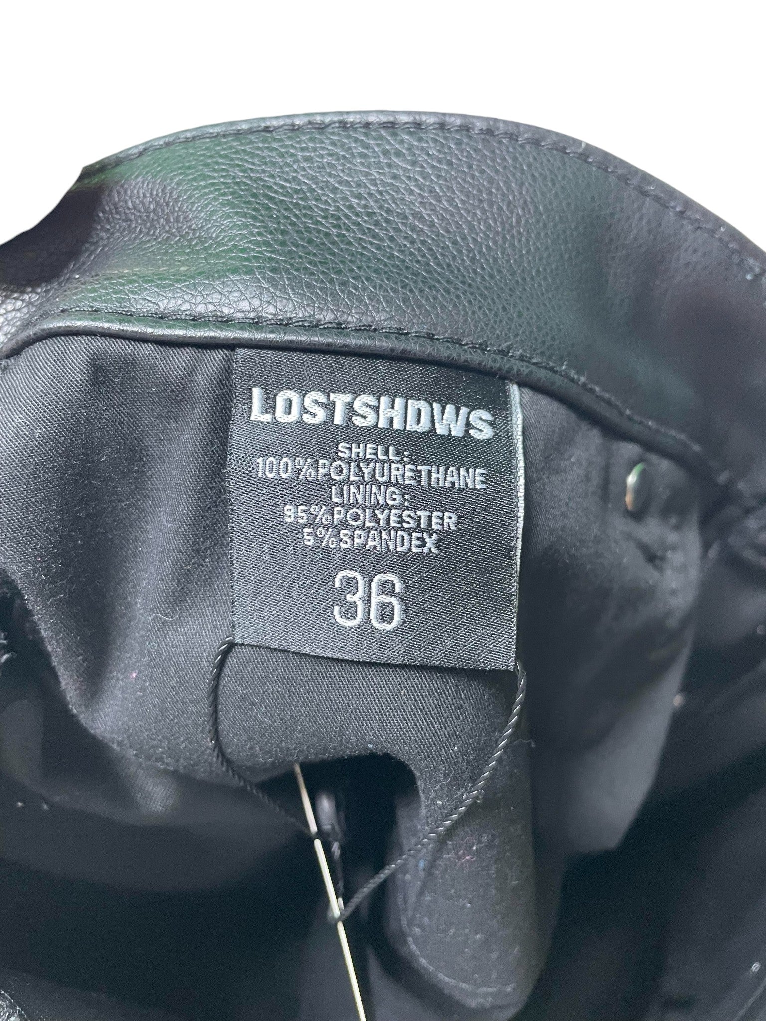 LOSTSHDWS 'Leather Bone' Black Shorts