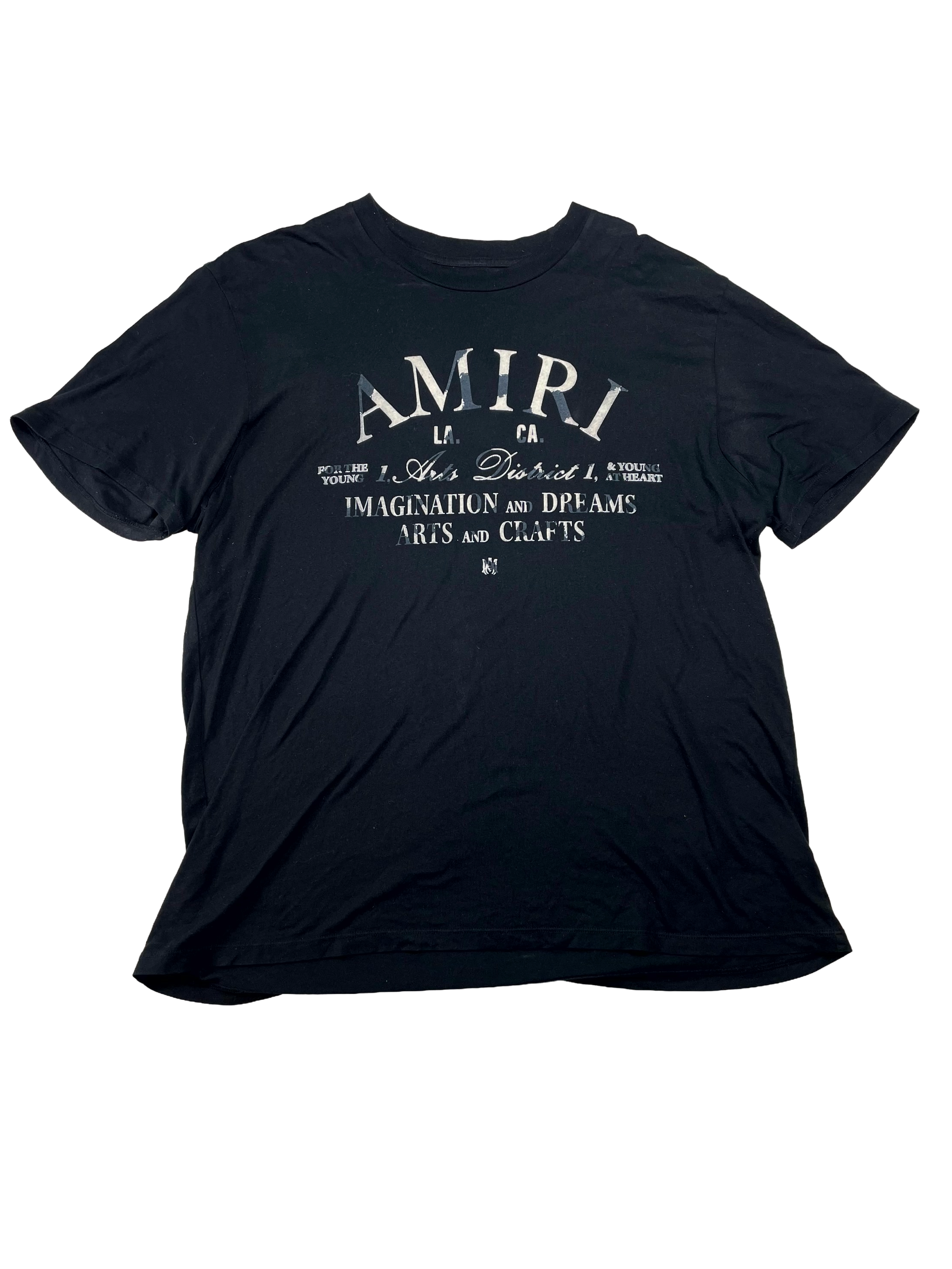 Amiri Varsity Logo Black & Cream Tee