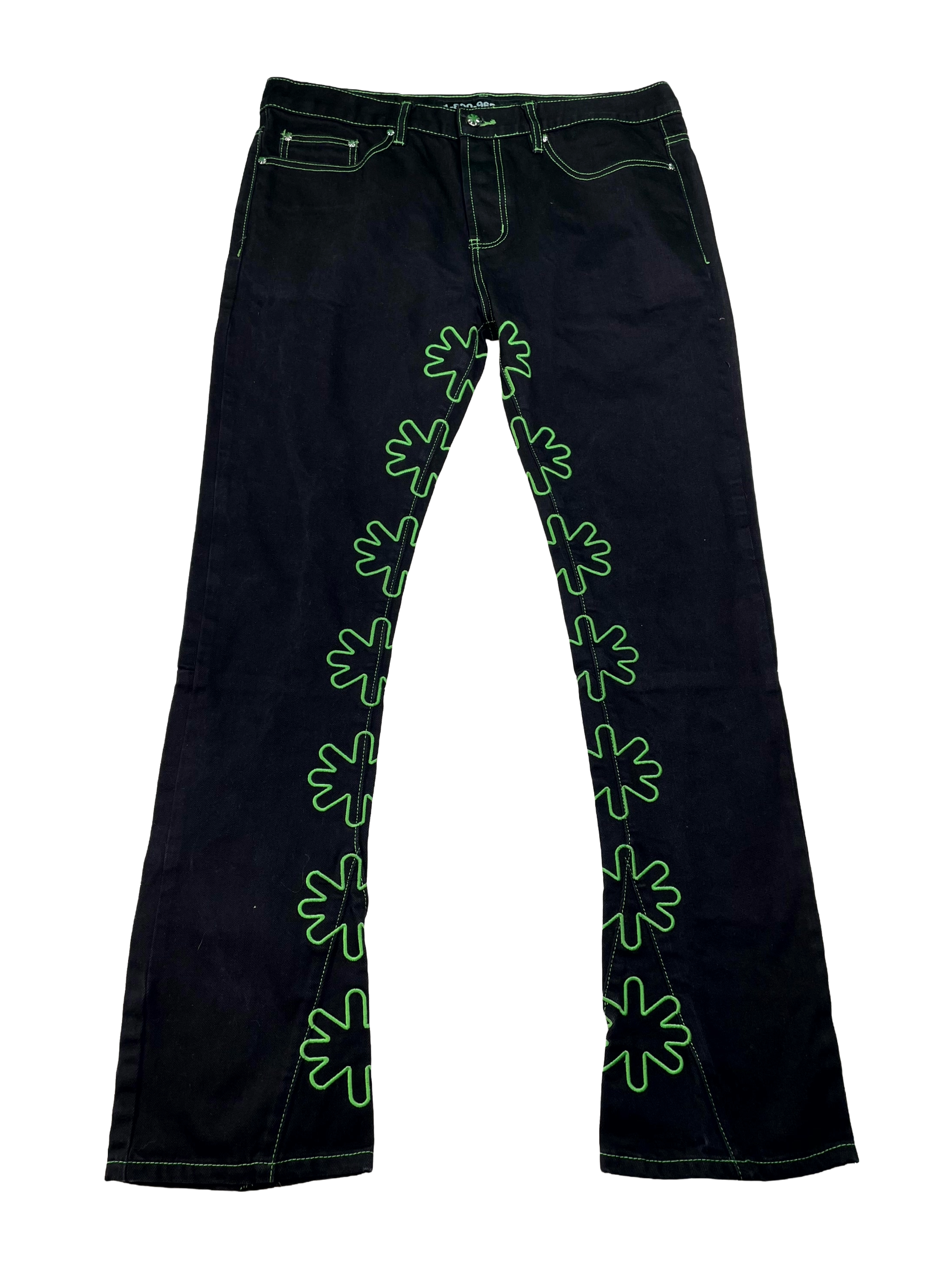 LOSTSHDWS Outline Black & Green Jeans