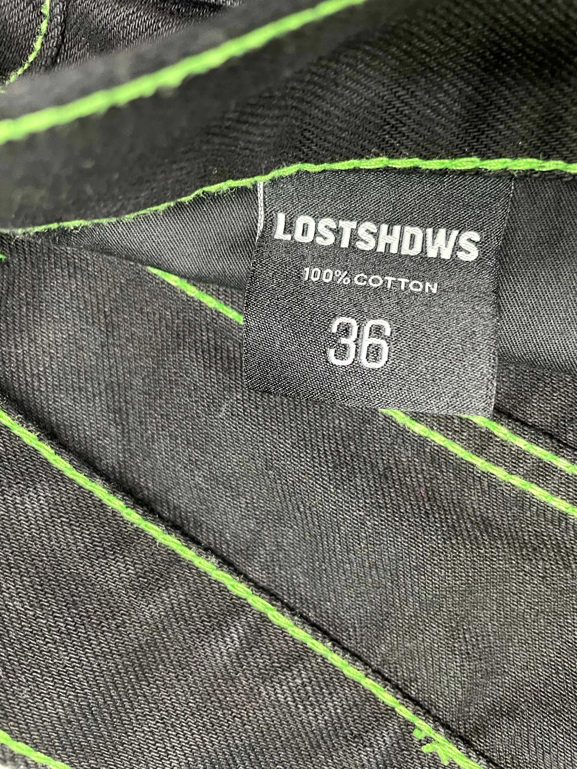 LOSTSHDWS Outline Black & Green Jeans