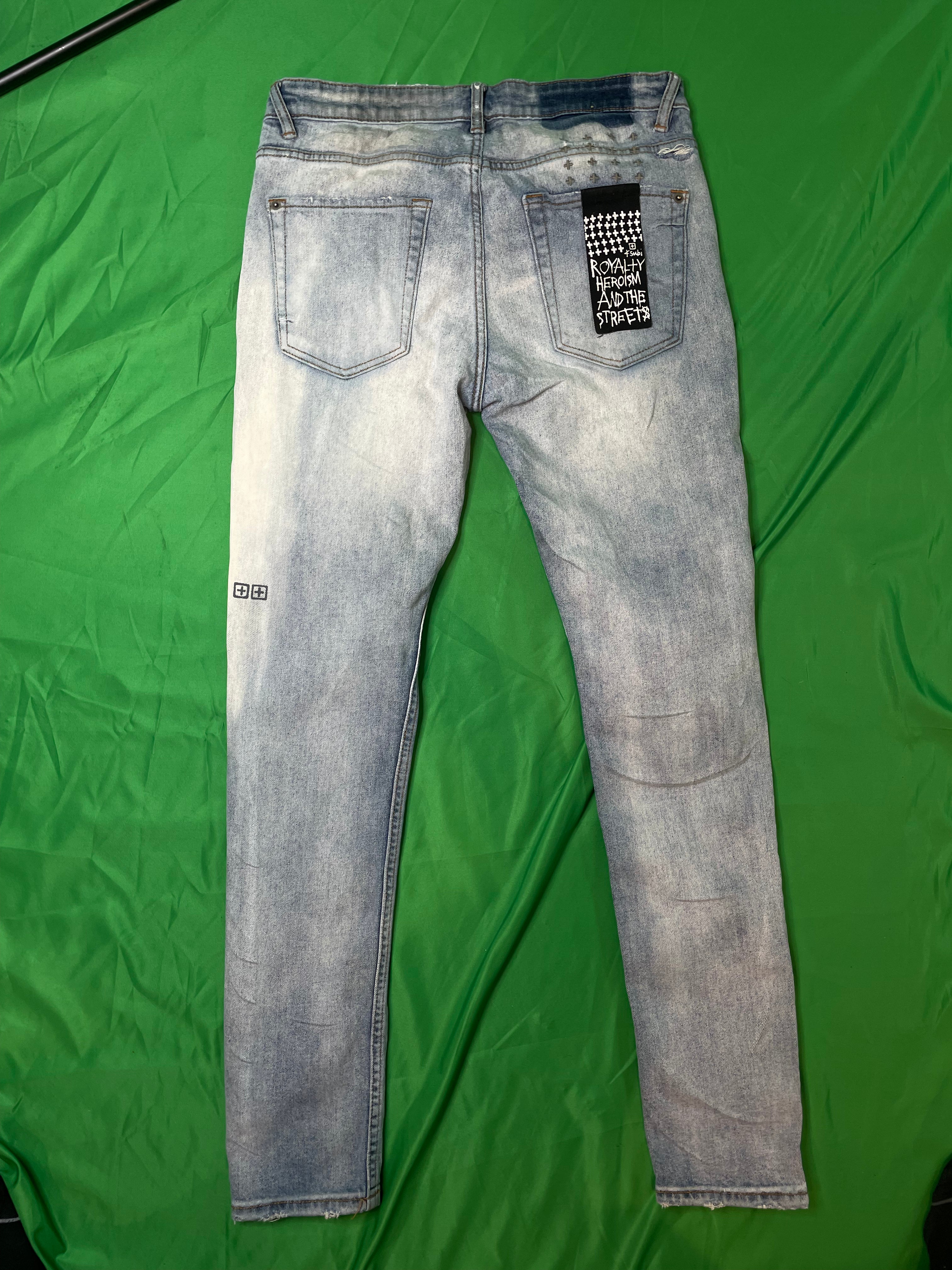 Ksubi Bleach Wash Blue Jeans