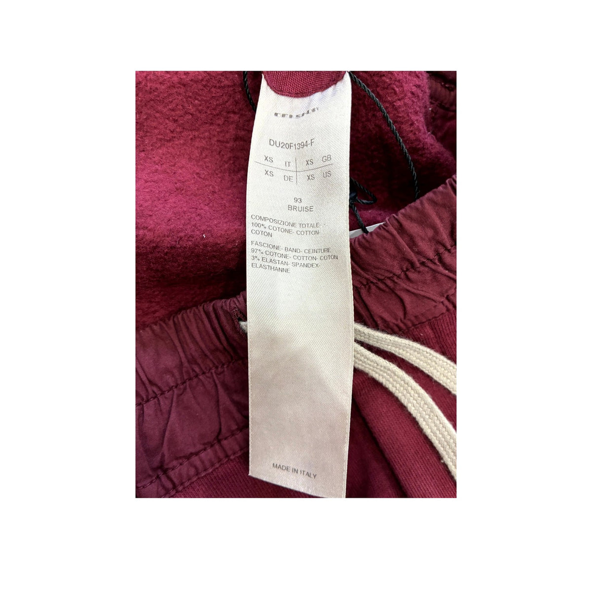 Rick Owens Drop Crotch Burgundy Pants