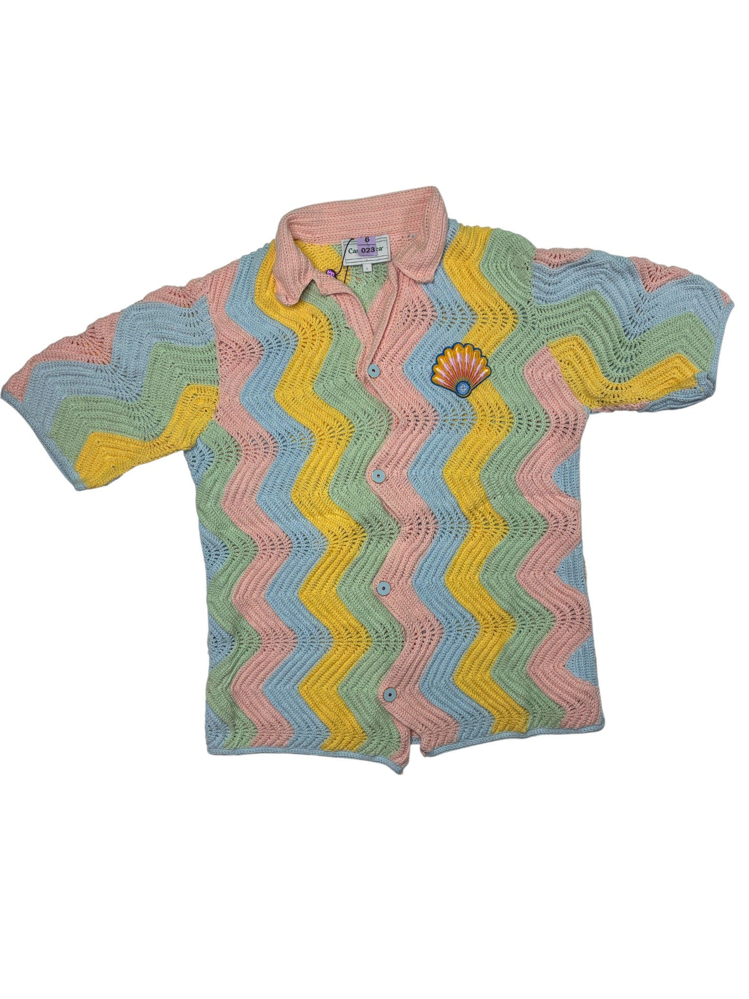 Casablanca 'Patch Knit Vacation' Multi Color Shirt