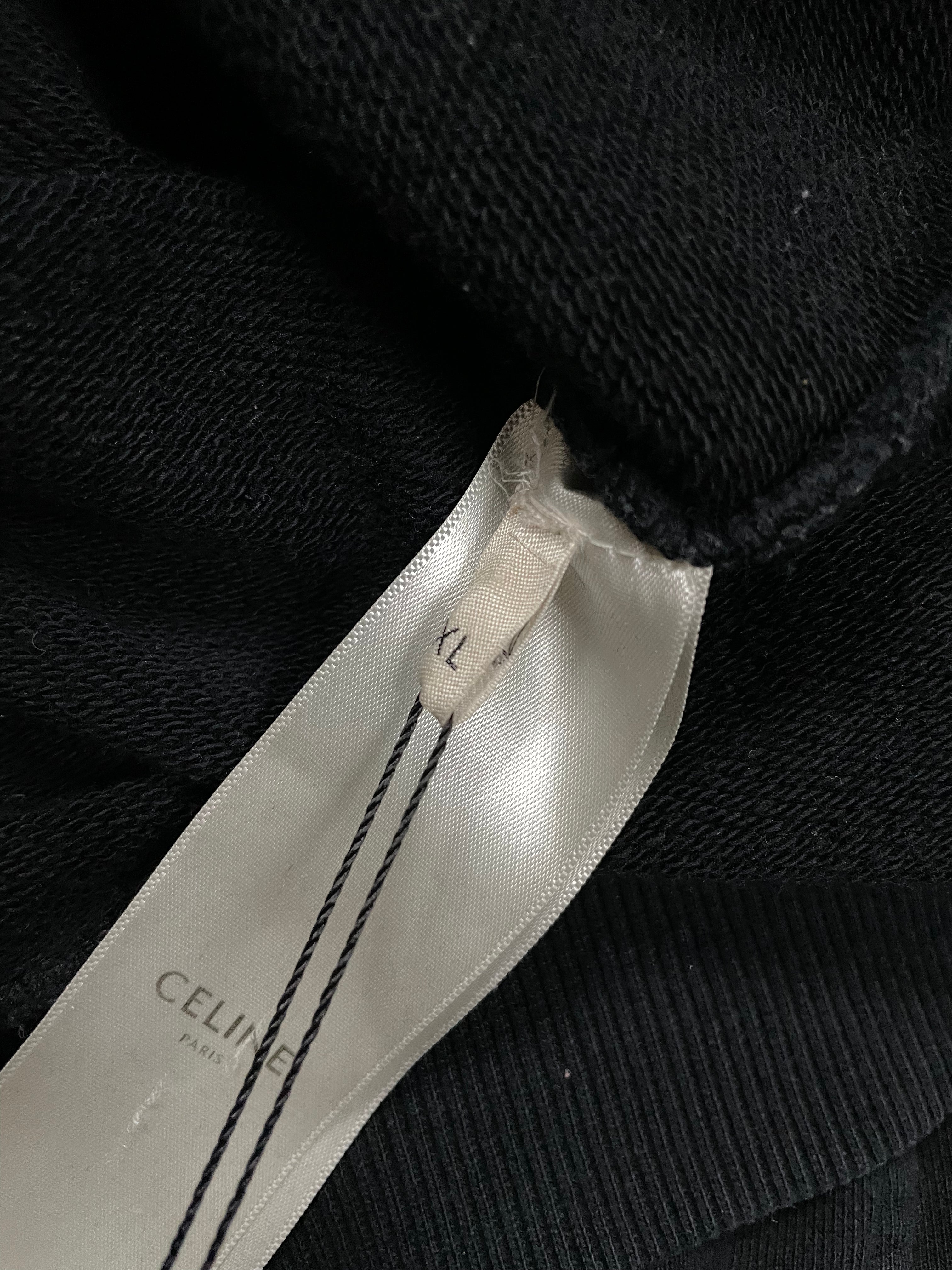 Celine Hoodie Black Checkered Logo Used XL